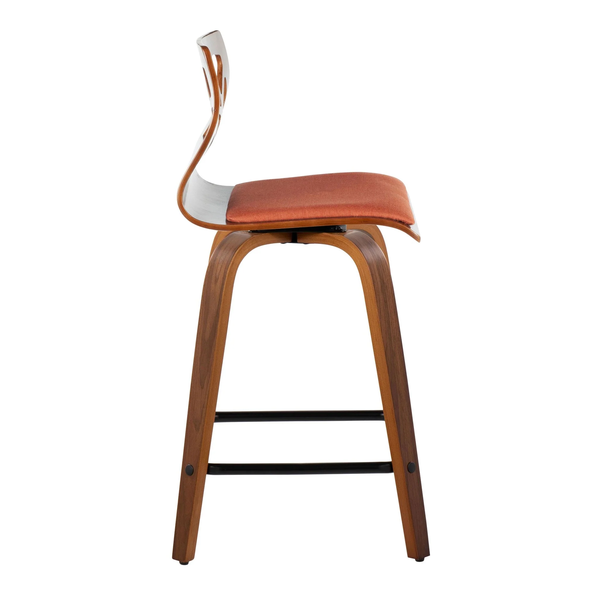 Folia 24" Fixed-Height Barstool - Set of 2 By LumiSource - B24-FOLIAFB-GRTZQ2 LGYLGYLGY2 - Image 17
