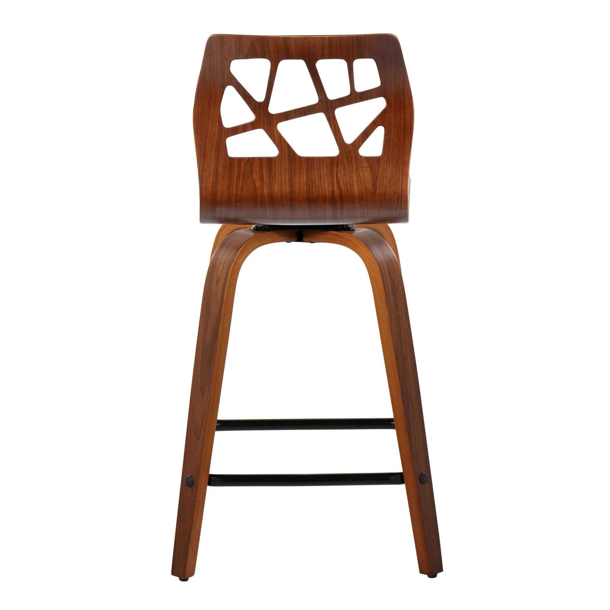 Folia 24" Fixed-Height Barstool - Set of 2 By LumiSource - B24-FOLIAFB-GRTZQ2 LGYLGYLGY2 - Image 21
