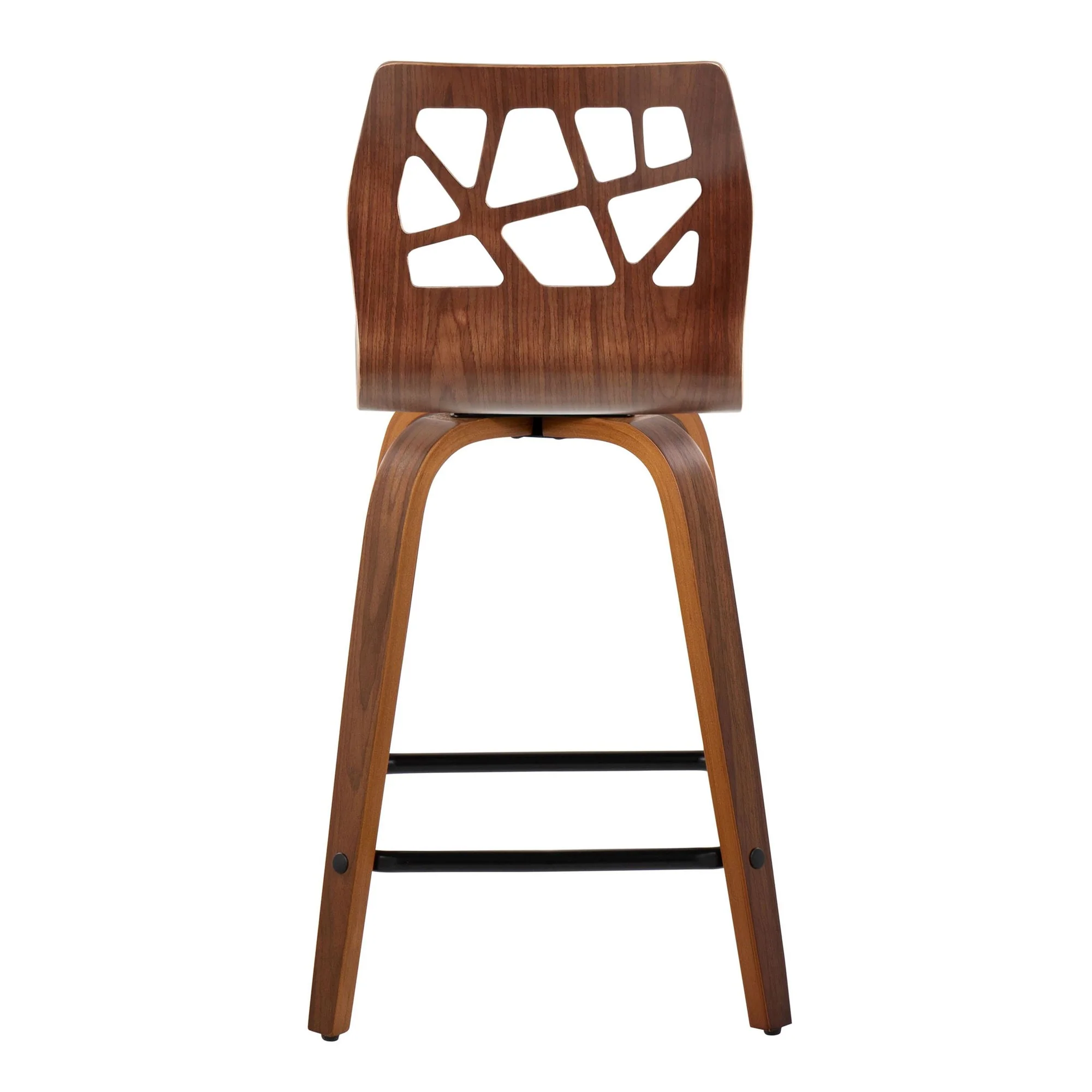 Folia 24" Fixed-Height Barstool - Set of 2 By LumiSource - B24-FOLIAFB-GRTZQ2 LGYLGYLGY2 - Image 31
