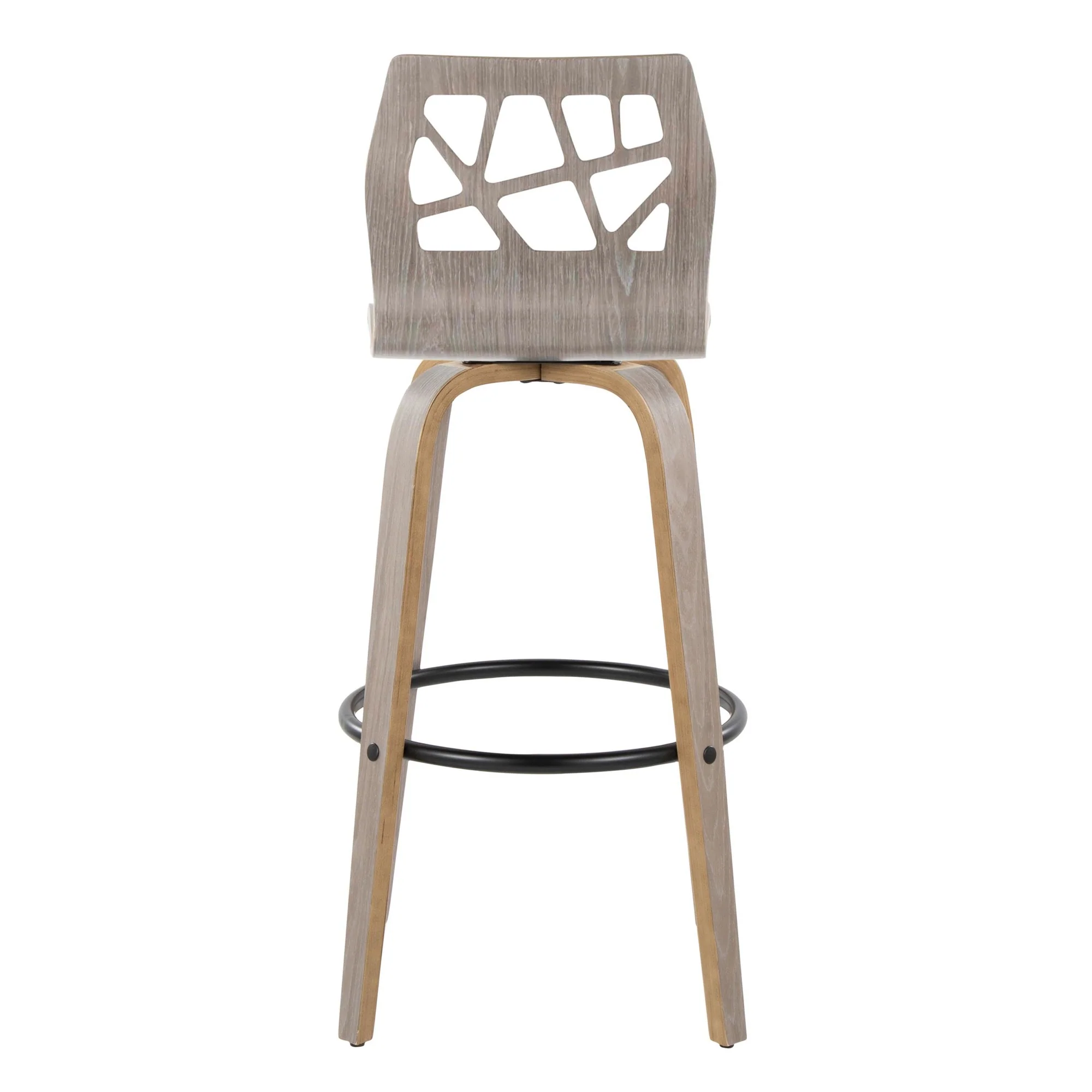 Folia 30" Fixed-Height Barstool - Set of 2 By LumiSource - B30-FOLIAFB-GRTZQ2 LGYLGYLGY2 - Image 10