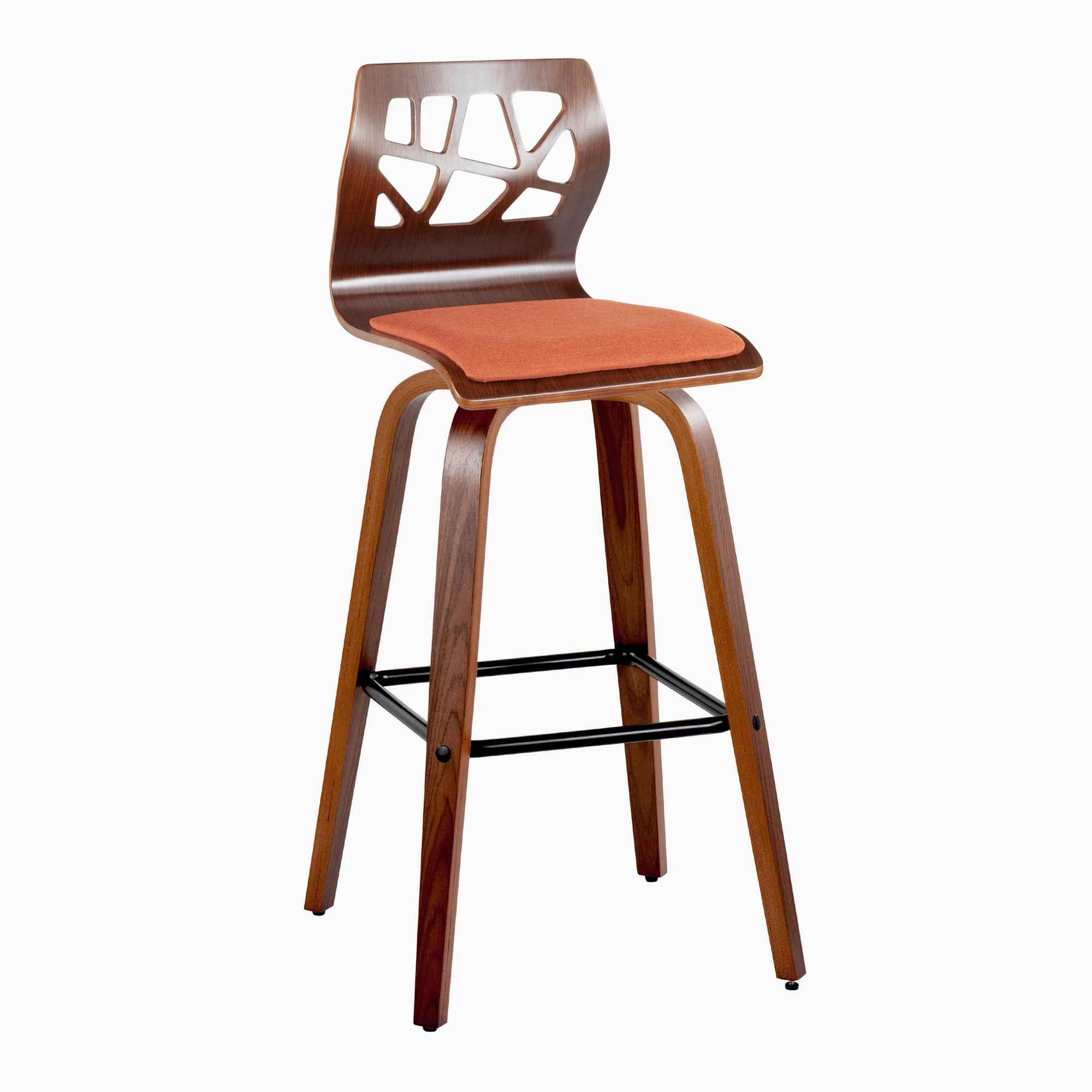 Folia 30" Fixed-Height Barstool - Set of 2 By LumiSource - B30-FOLIAFB-GRTZQ2 LGYLGYLGY2 - Image 16