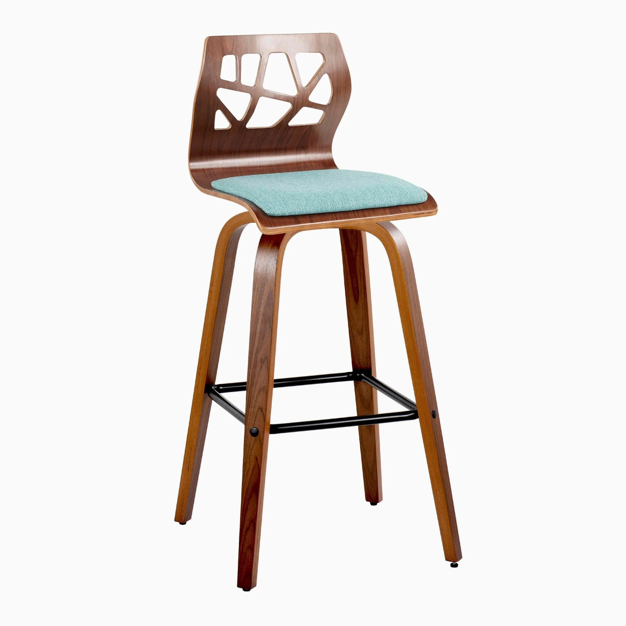 Folia 30" Fixed-Height Barstool - Set of 2 By LumiSource - B30-FOLIAFB-GRTZQ2 LGYLGYLGY2 - Image 27