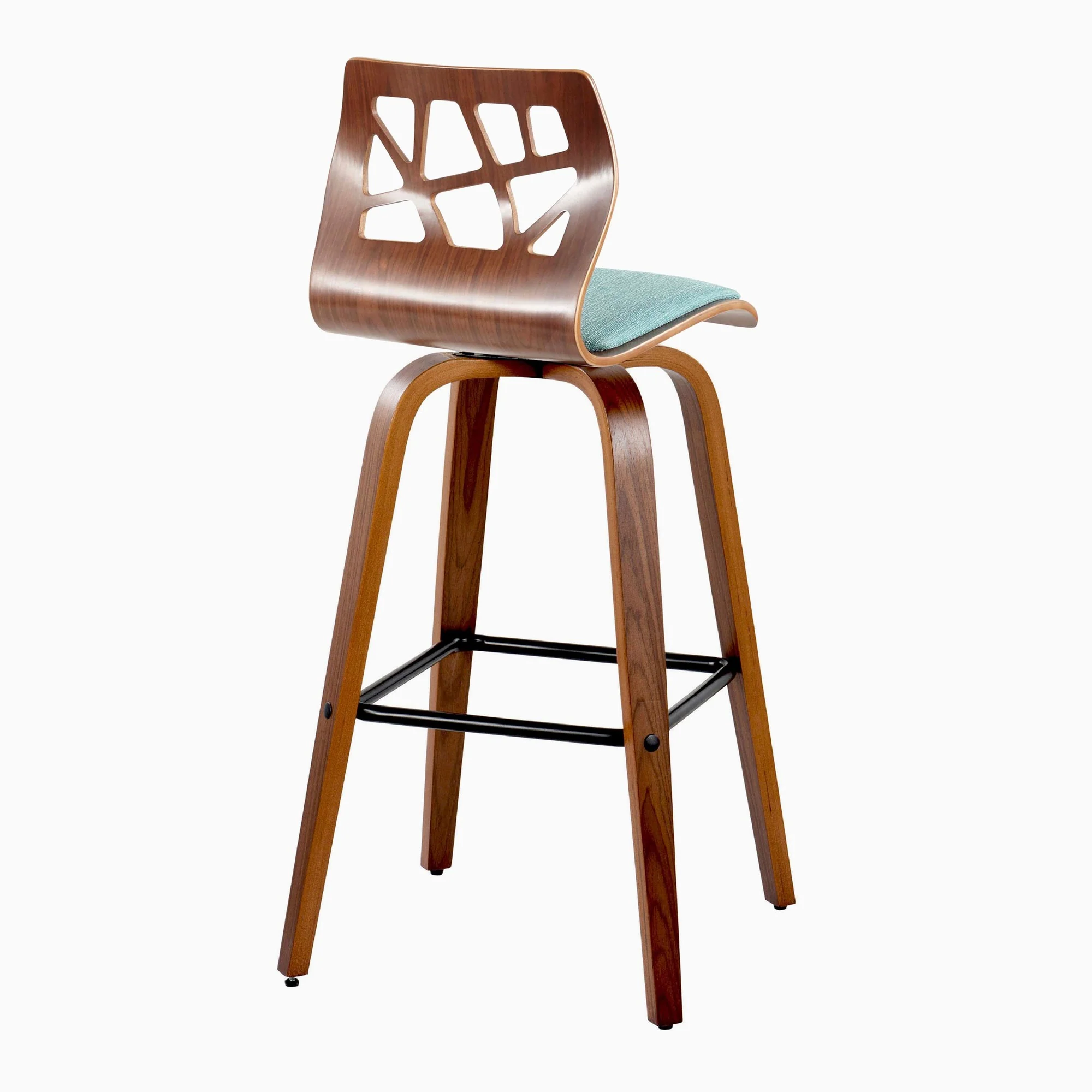 Folia 30" Fixed-Height Barstool - Set of 2 By LumiSource - B30-FOLIAFB-GRTZQ2 LGYLGYLGY2 - Image 29