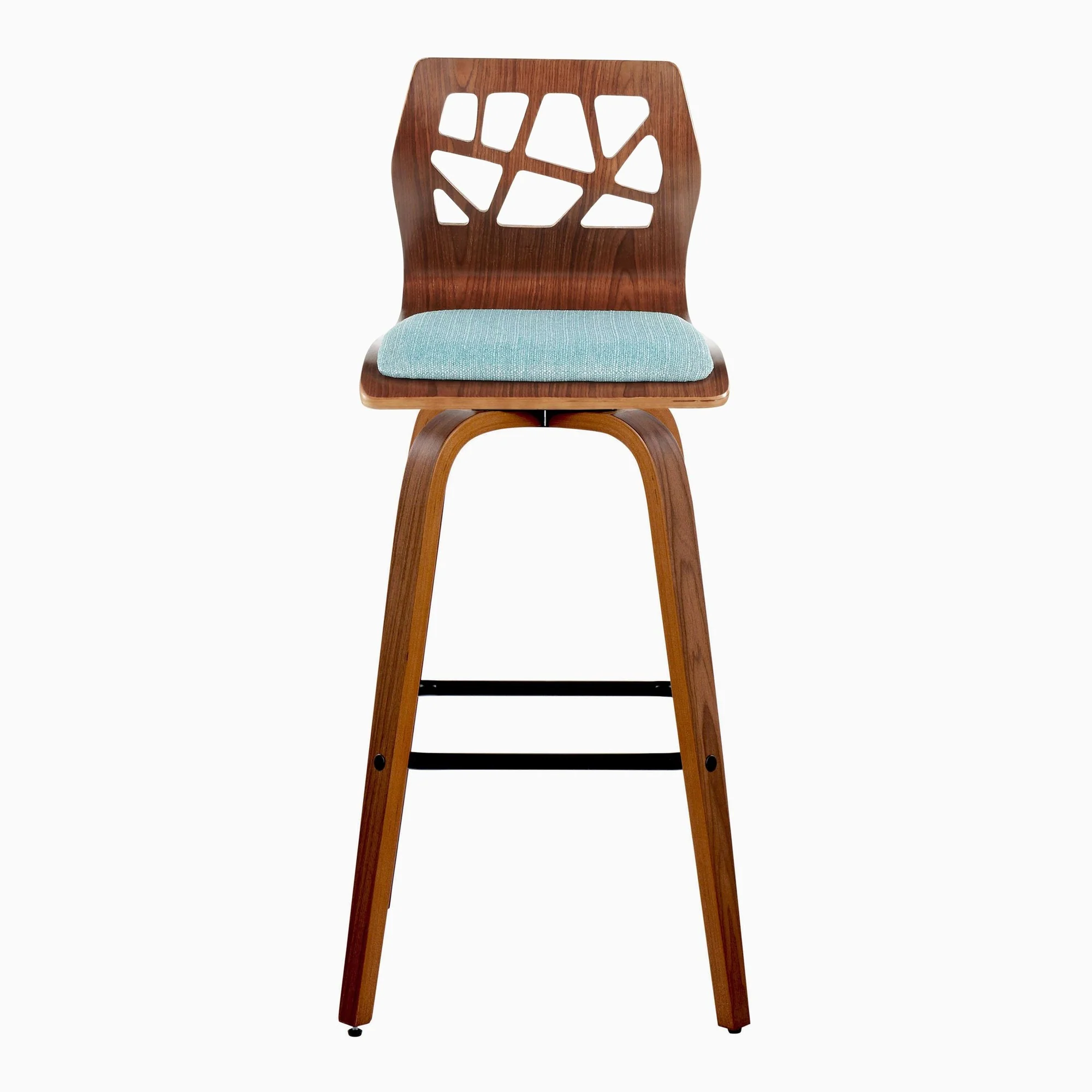 Folia 30" Fixed-Height Barstool - Set of 2 By LumiSource - B30-FOLIAFB-GRTZQ2 LGYLGYLGY2 - Image 30