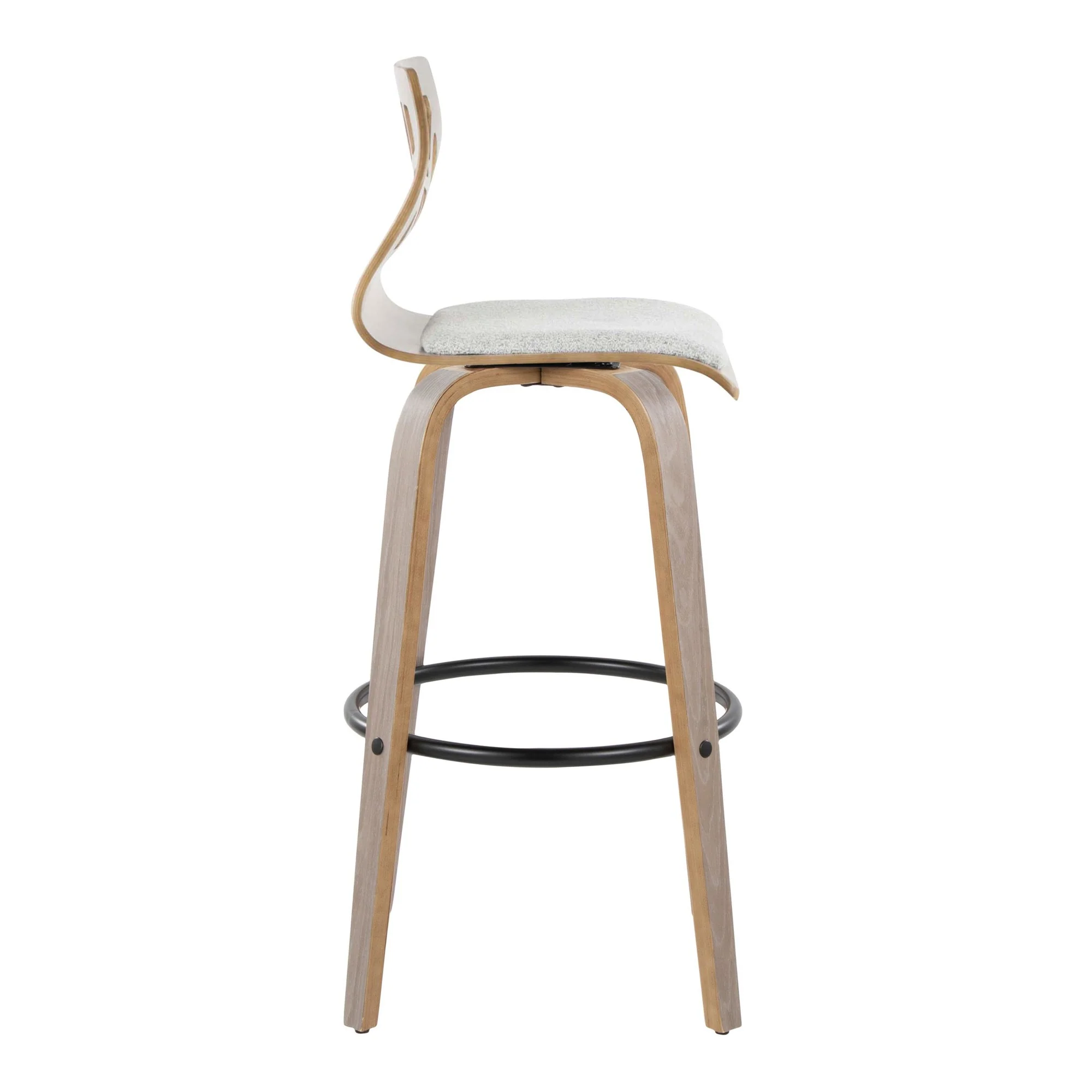 Folia 30" Fixed-Height Barstool - Set of 2 By LumiSource - B30-FOLIAFB-GRTZQ2 LGYLGYLGY2 - Image 7