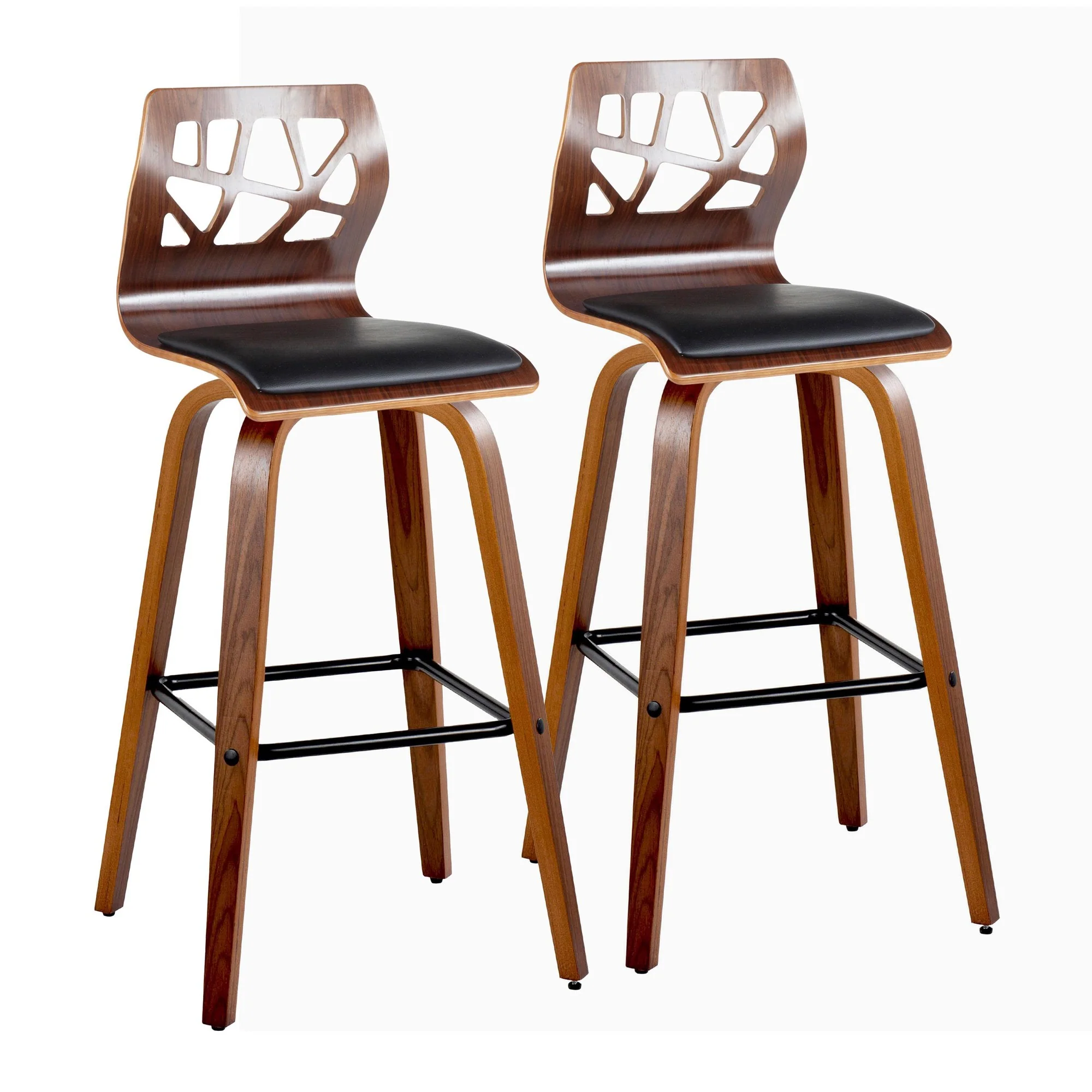 Folia 30" Fixed-Height Barstool - Set of 2 By LumiSource - B30-FOLIAPU-GRTZX2 NANACR2 - Image 16