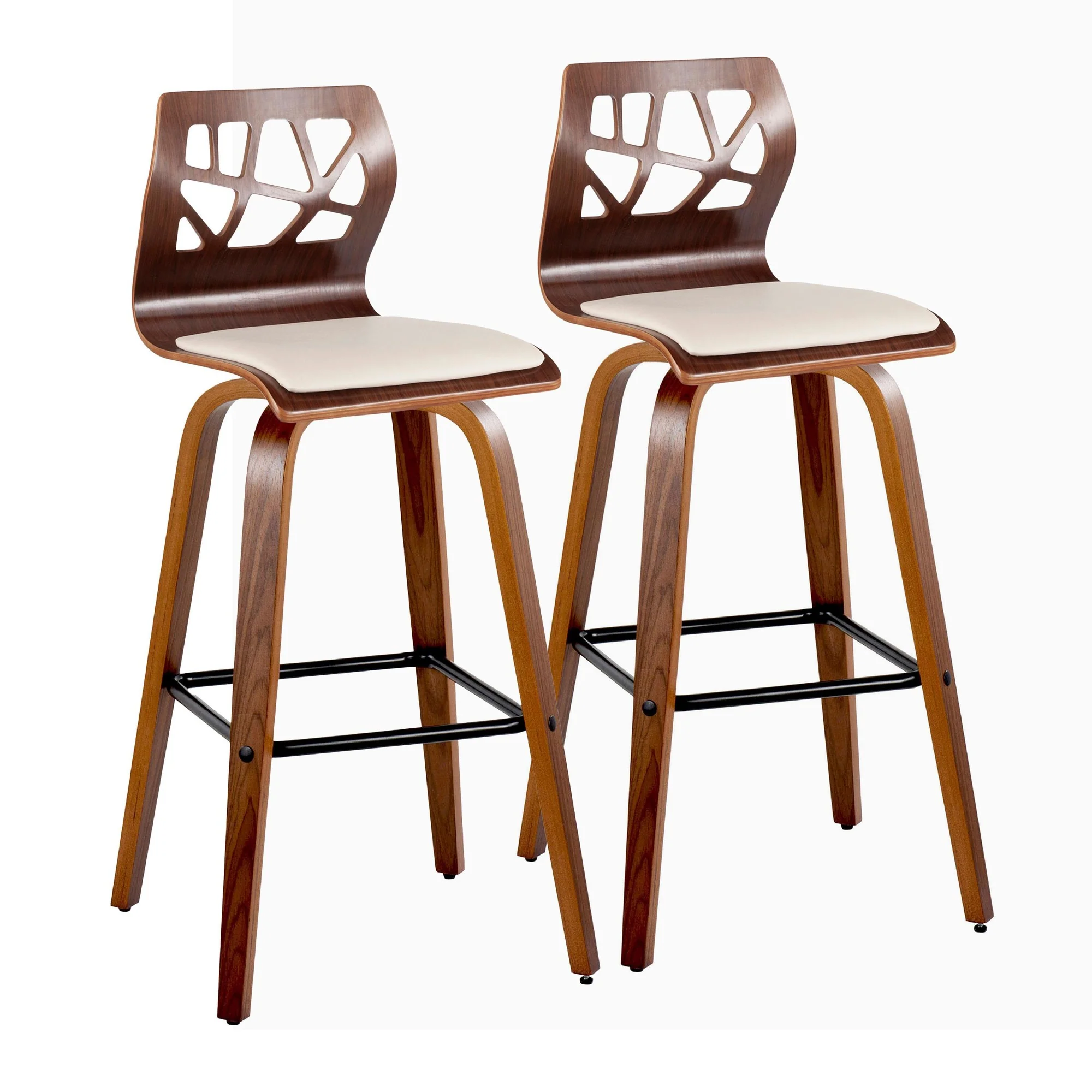 Folia 30" Fixed-Height Barstool - Set of 2 By LumiSource - B30-FOLIAPU-GRTZX2 NANACR2 - Image 26