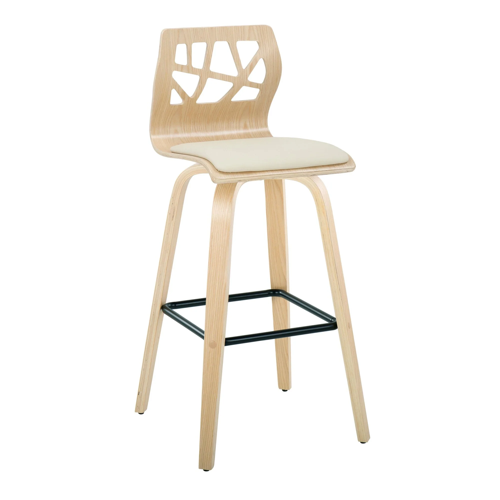 Folia 30" Fixed-Height Barstool - Set of 2 By LumiSource - B30-FOLIAPU-GRTZX2 NANACR2 - Image 6