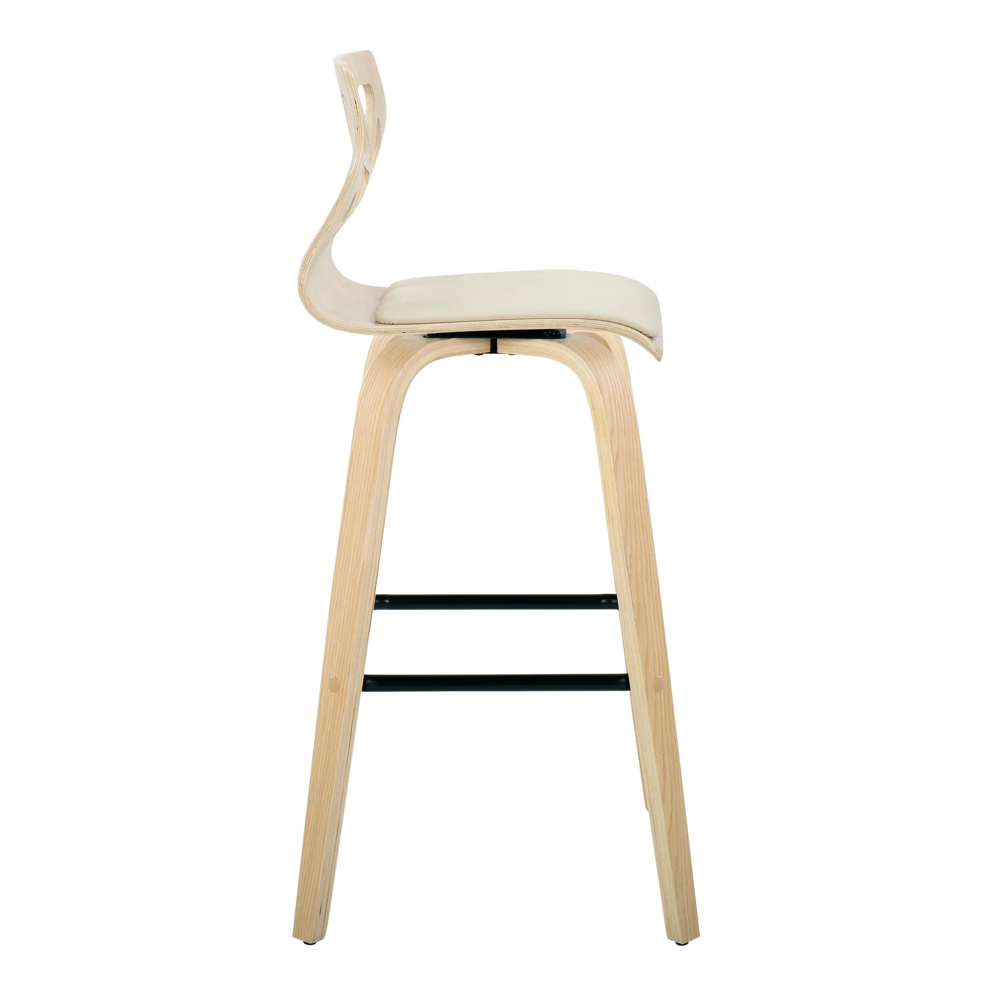 Folia 30" Fixed-Height Barstool - Set of 2 By LumiSource - B30-FOLIAPU-GRTZX2 NANACR2 - Image 7