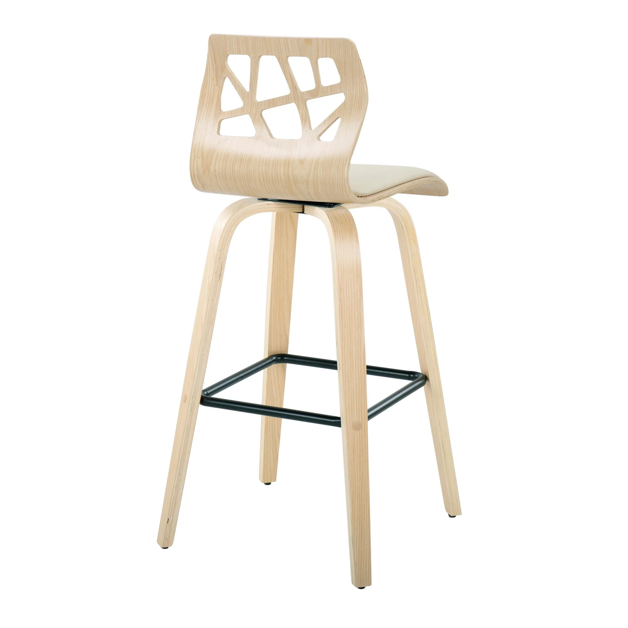 Folia 30" Fixed-Height Barstool - Set of 2 By LumiSource - B30-FOLIAPU-GRTZX2 NANACR2 - Image 8