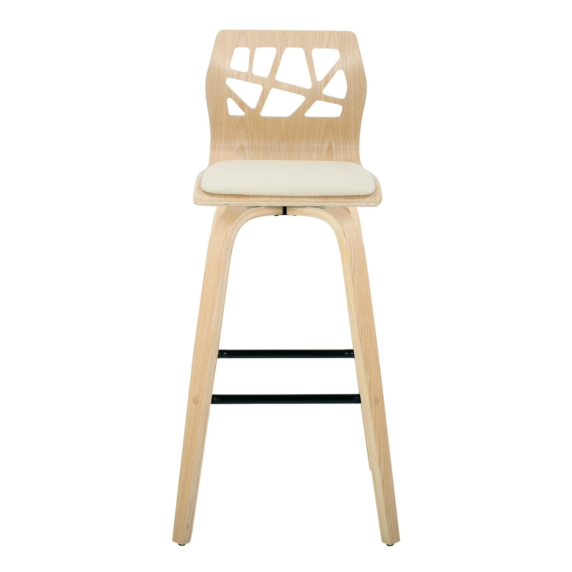 Folia 30" Fixed-Height Barstool - Set of 2 By LumiSource - B30-FOLIAPU-GRTZX2 NANACR2 - Image 9