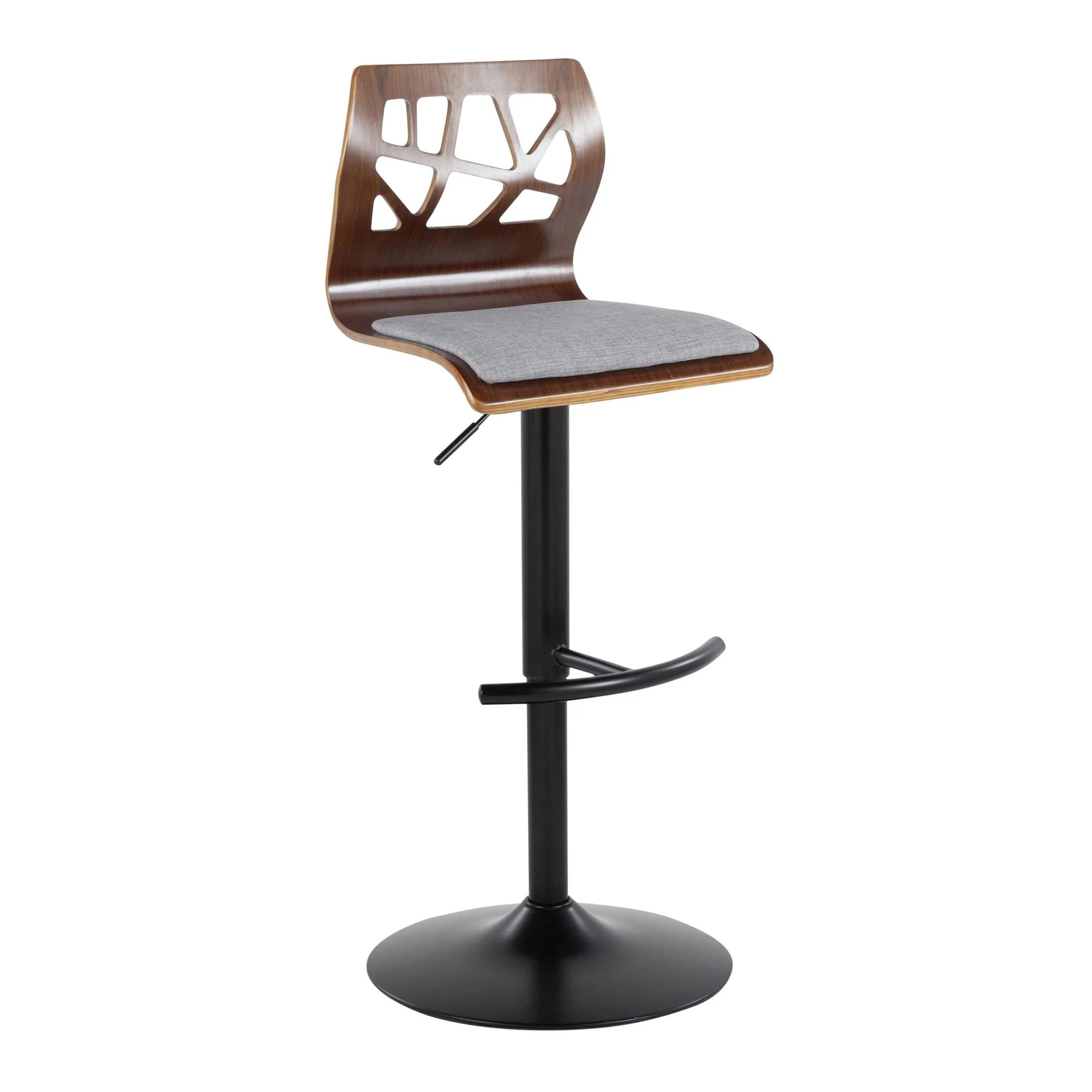 Folia Adjustable Barstool - Set of 2 By LumiSource - BS-FOLIAFB-RT2 BKLGYLGY2 - Image 13