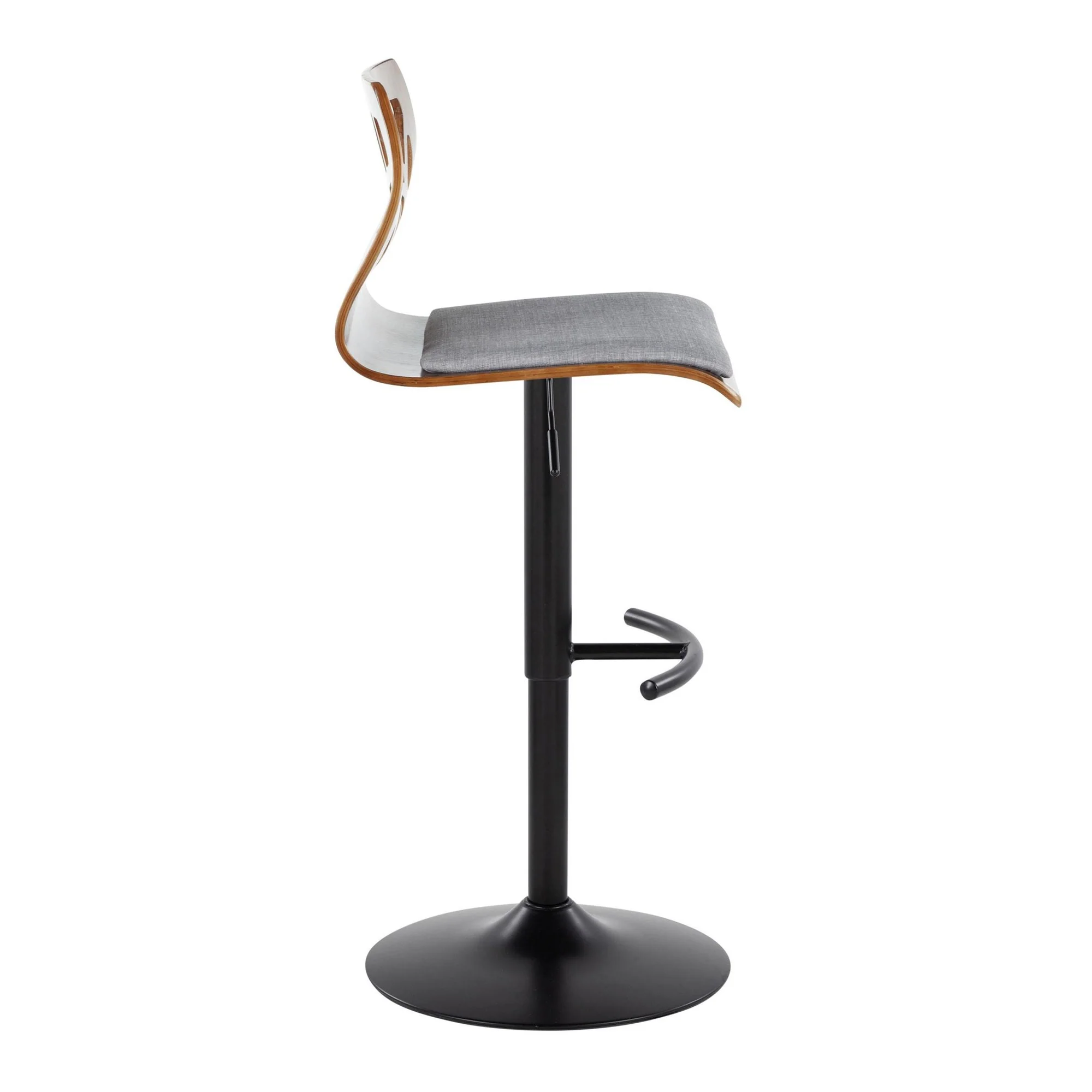 Folia Adjustable Barstool - Set of 2 By LumiSource - BS-FOLIAFB-RT2 BKLGYLGY2 - Image 14