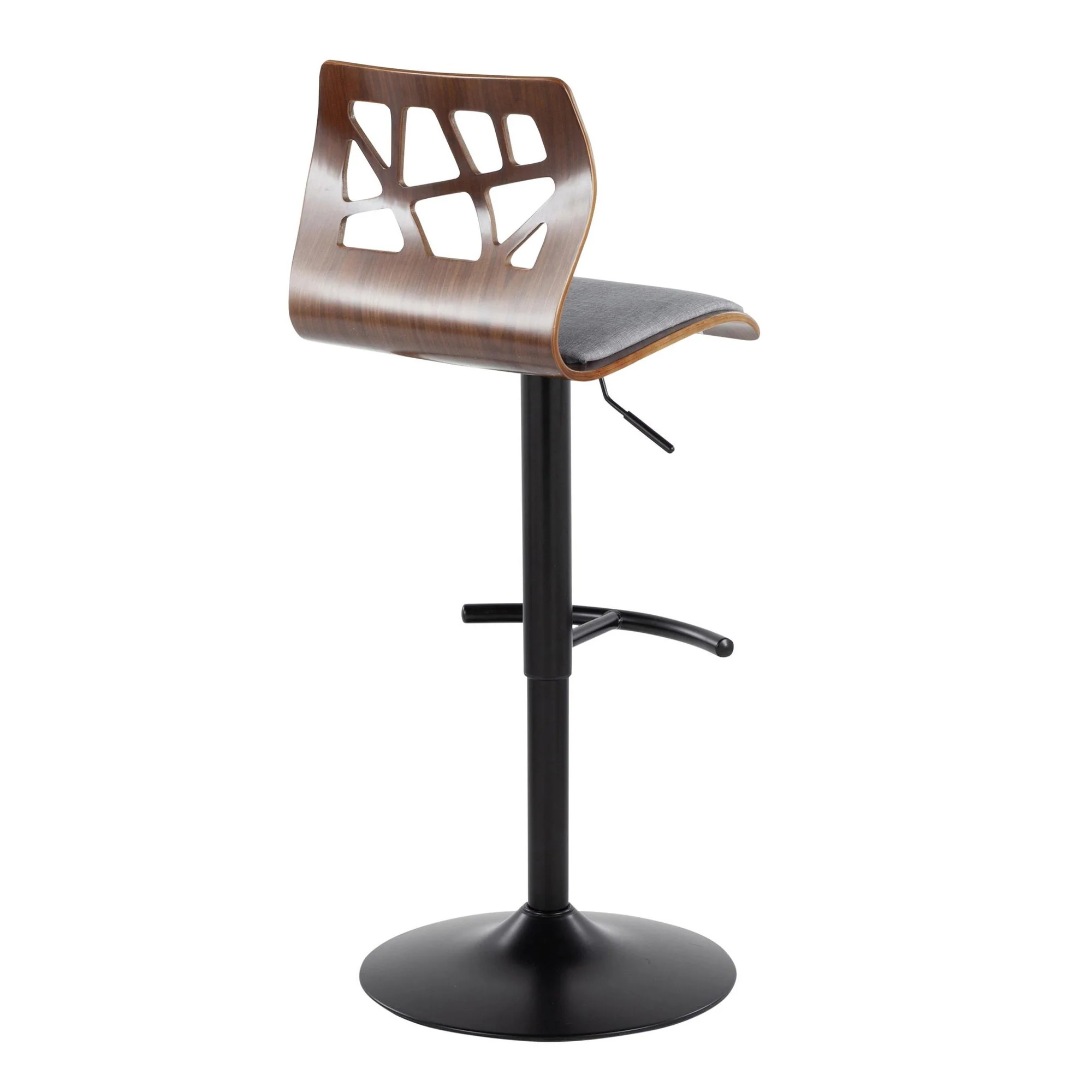 Folia Adjustable Barstool - Set of 2 By LumiSource - BS-FOLIAFB-RT2 BKLGYLGY2 - Image 15