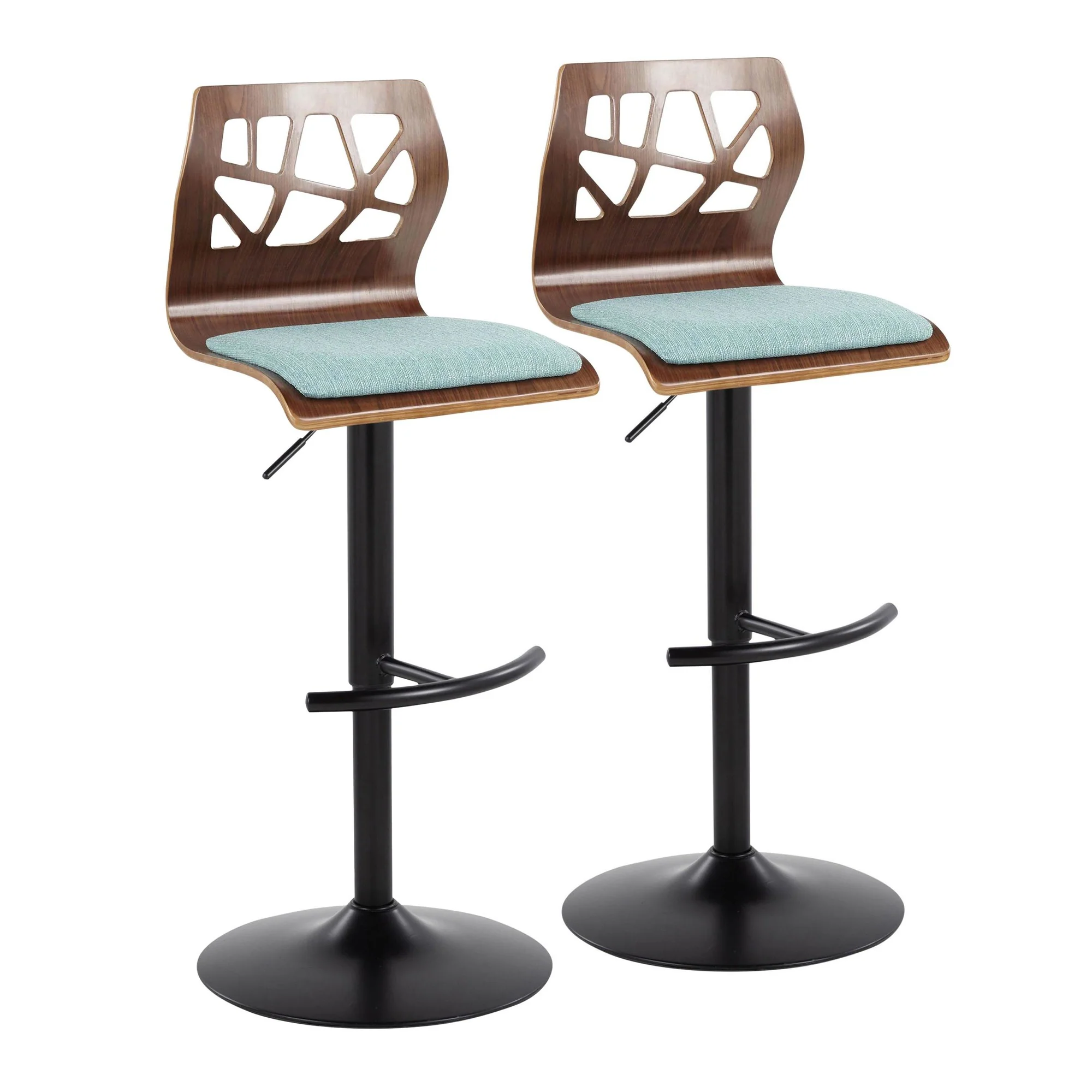 Folia Adjustable Barstool - Set of 2 By LumiSource - BS-FOLIAFB-RT2 BKLGYLGY2 - Image 32