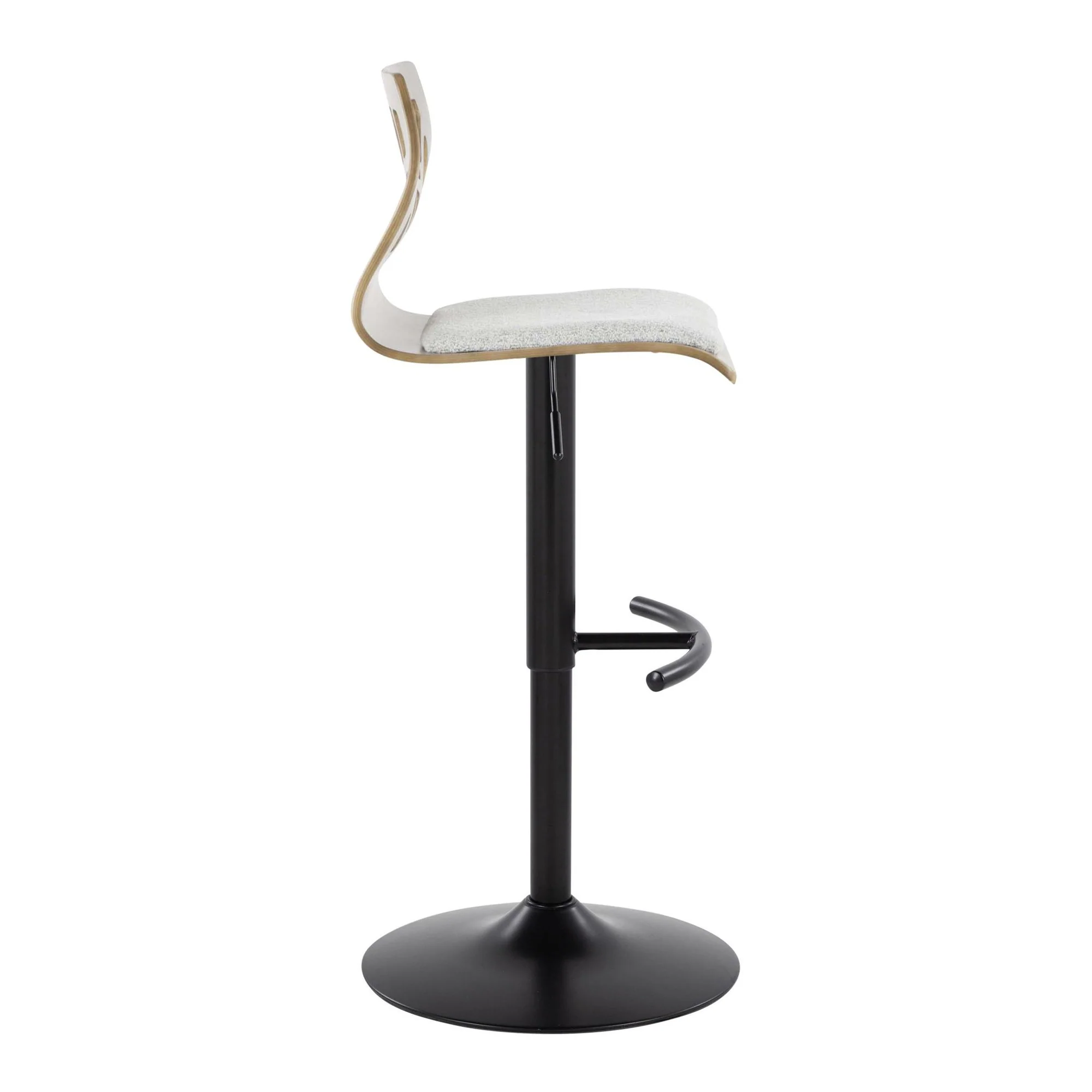 Folia Adjustable Barstool - Set of 2 By LumiSource - BS-FOLIAFB-RT2 BKLGYLGY2 - Image 7