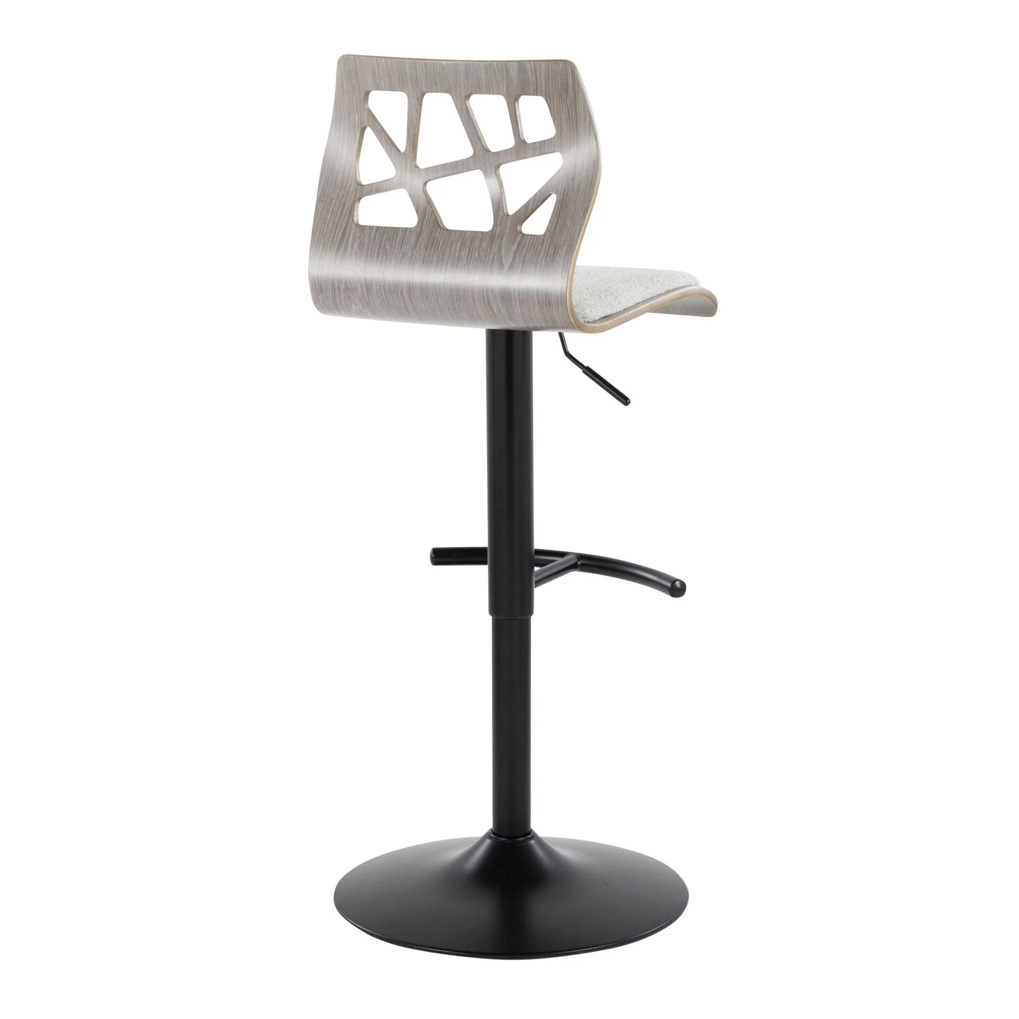 Folia Adjustable Barstool - Set of 2 By LumiSource - BS-FOLIAFB-RT2 BKLGYLGY2 - Image 8