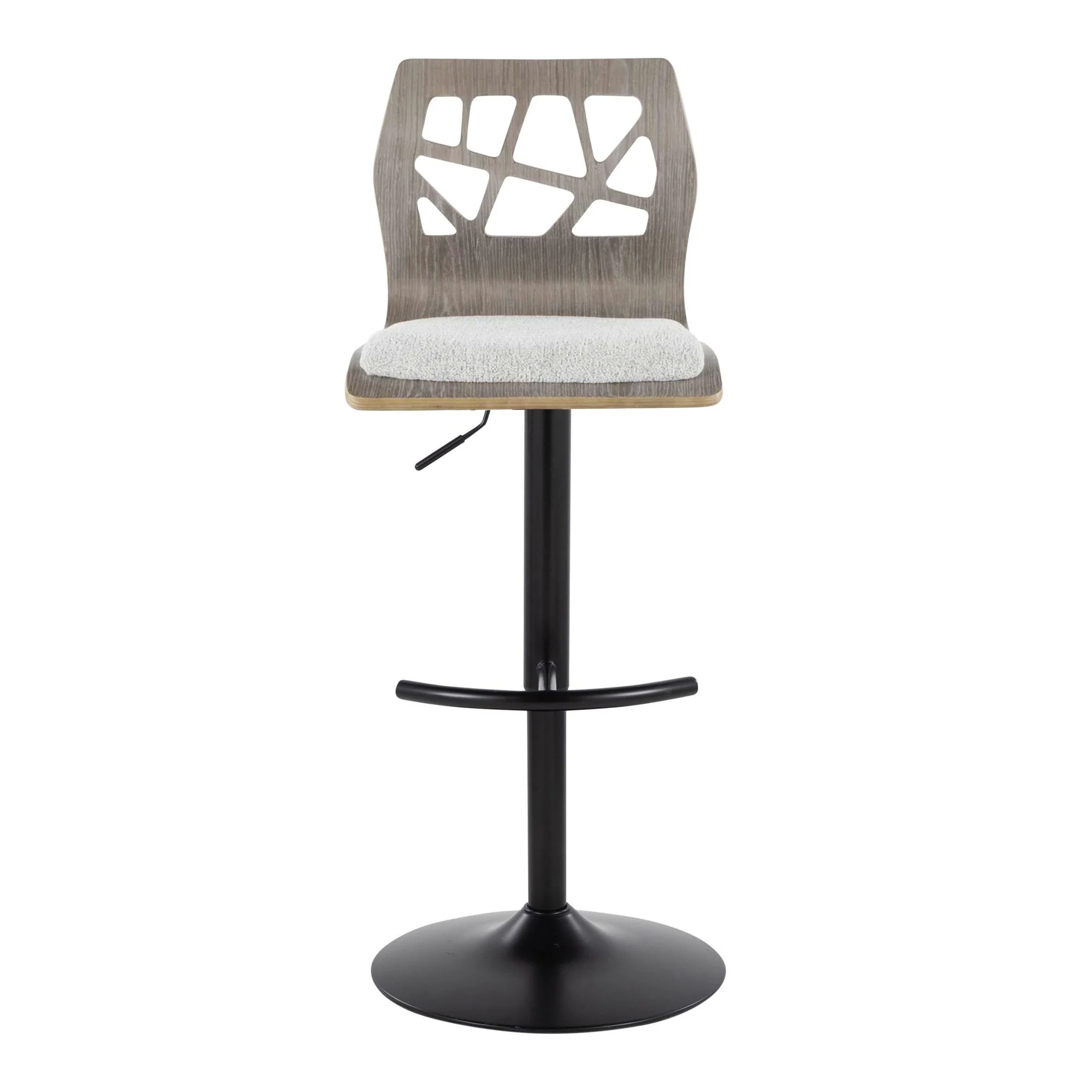 Folia Adjustable Barstool - Set of 2 By LumiSource - BS-FOLIAFB-RT2 BKLGYLGY2 - Image 9