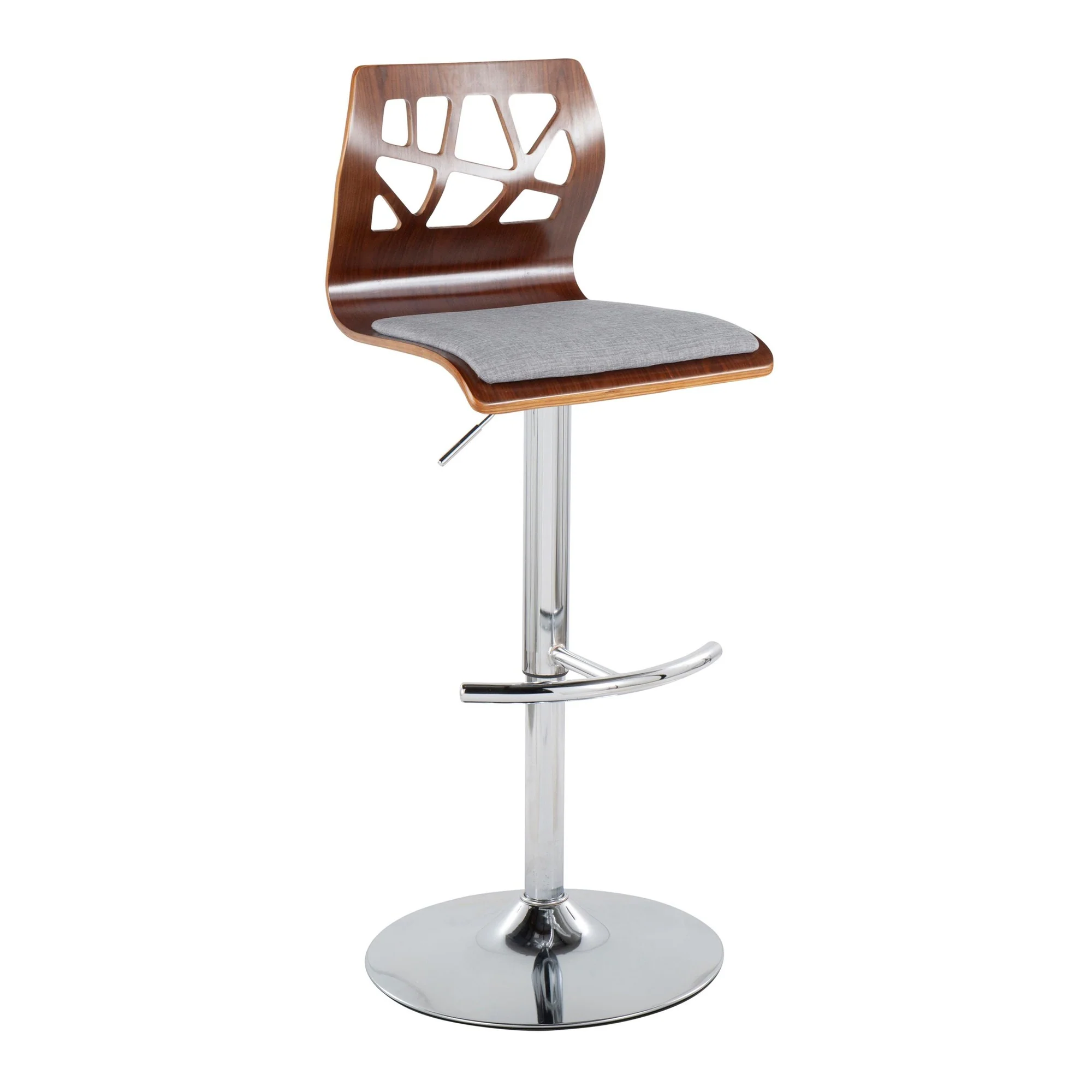 Folia Adjustable Barstool - Set of 2 By LumiSource - BS-FOLIAFB-RT2 CHRLGYLGY2 - Image 13