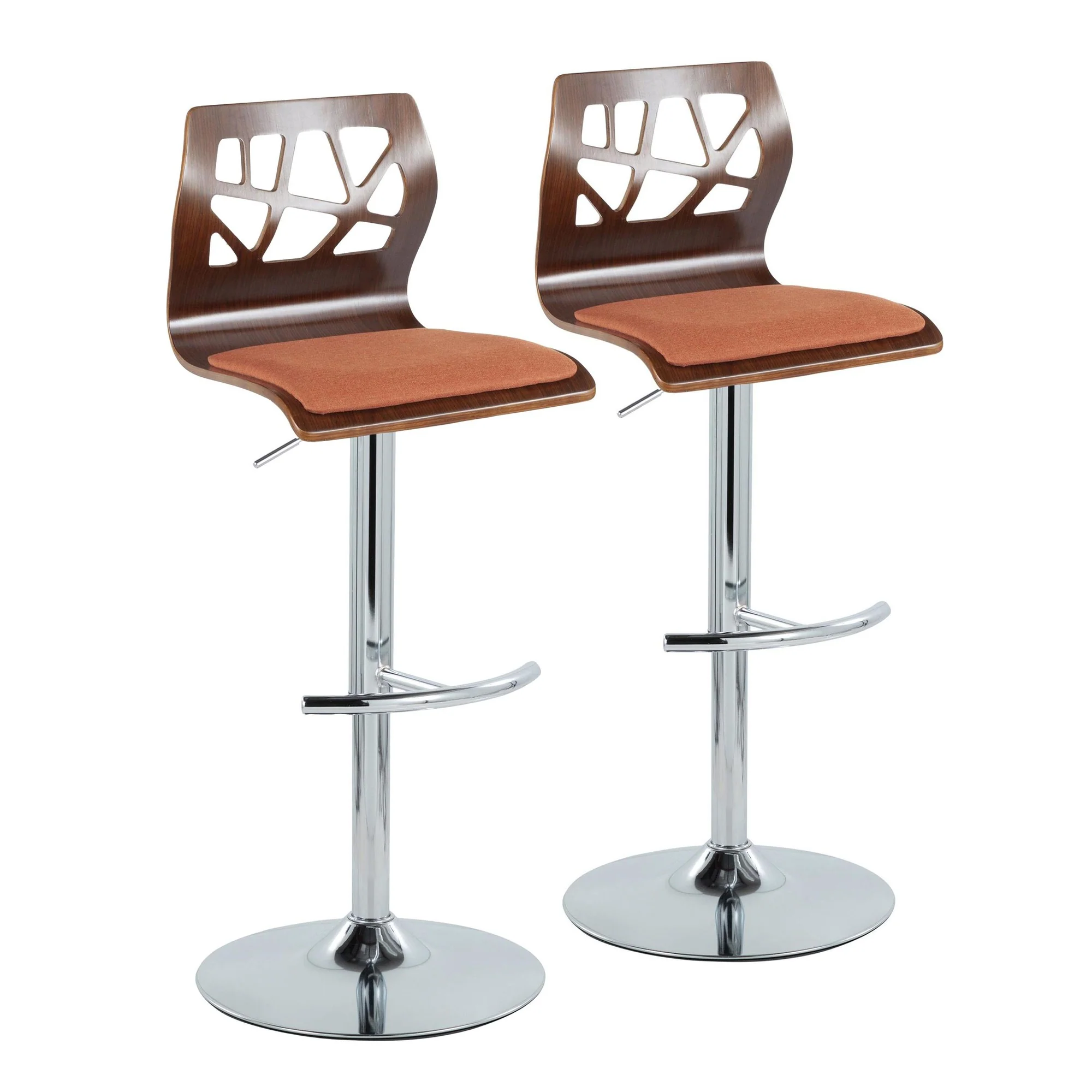 Folia Adjustable Barstool - Set of 2 By LumiSource - BS-FOLIAFB-RT2 CHRLGYLGY2 - Image 22