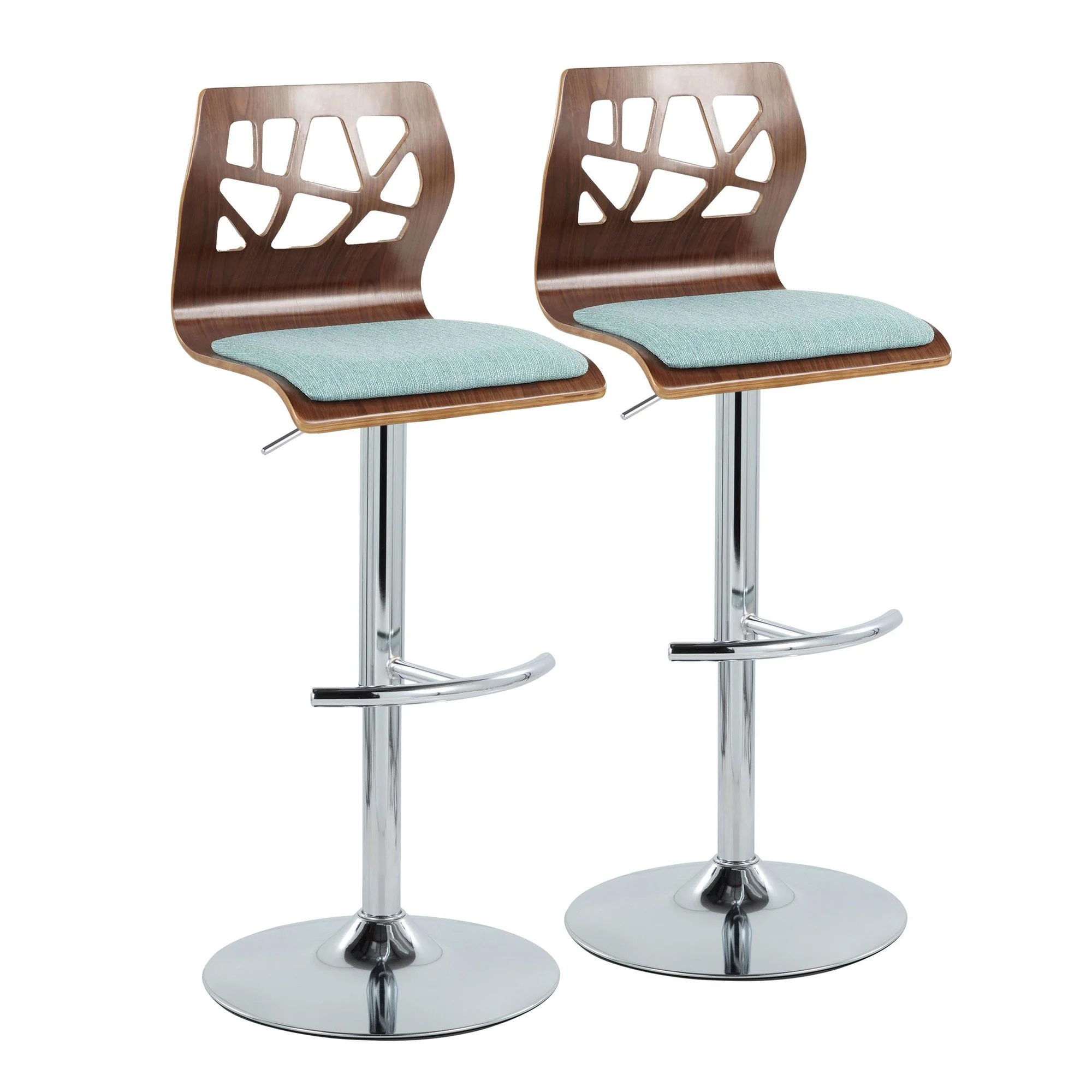 Folia Adjustable Barstool - Set of 2 By LumiSource - BS-FOLIAFB-RT2 CHRLGYLGY2 - Image 32