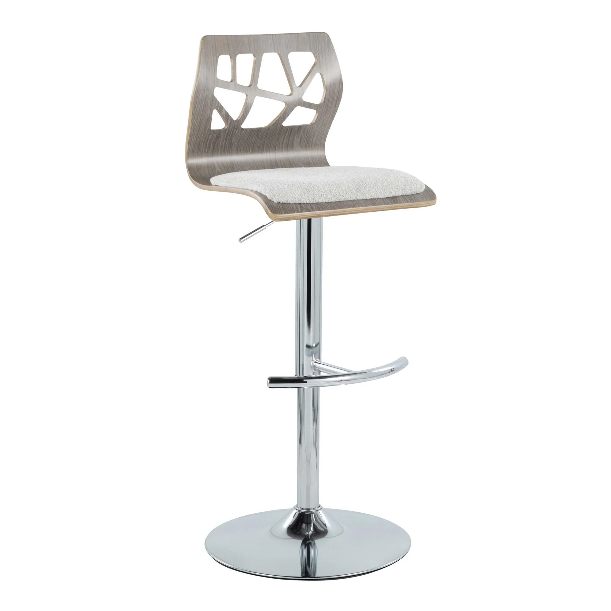 Folia Adjustable Barstool - Set of 2 By LumiSource - BS-FOLIAFB-RT2 CHRLGYLGY2 - Image 6
