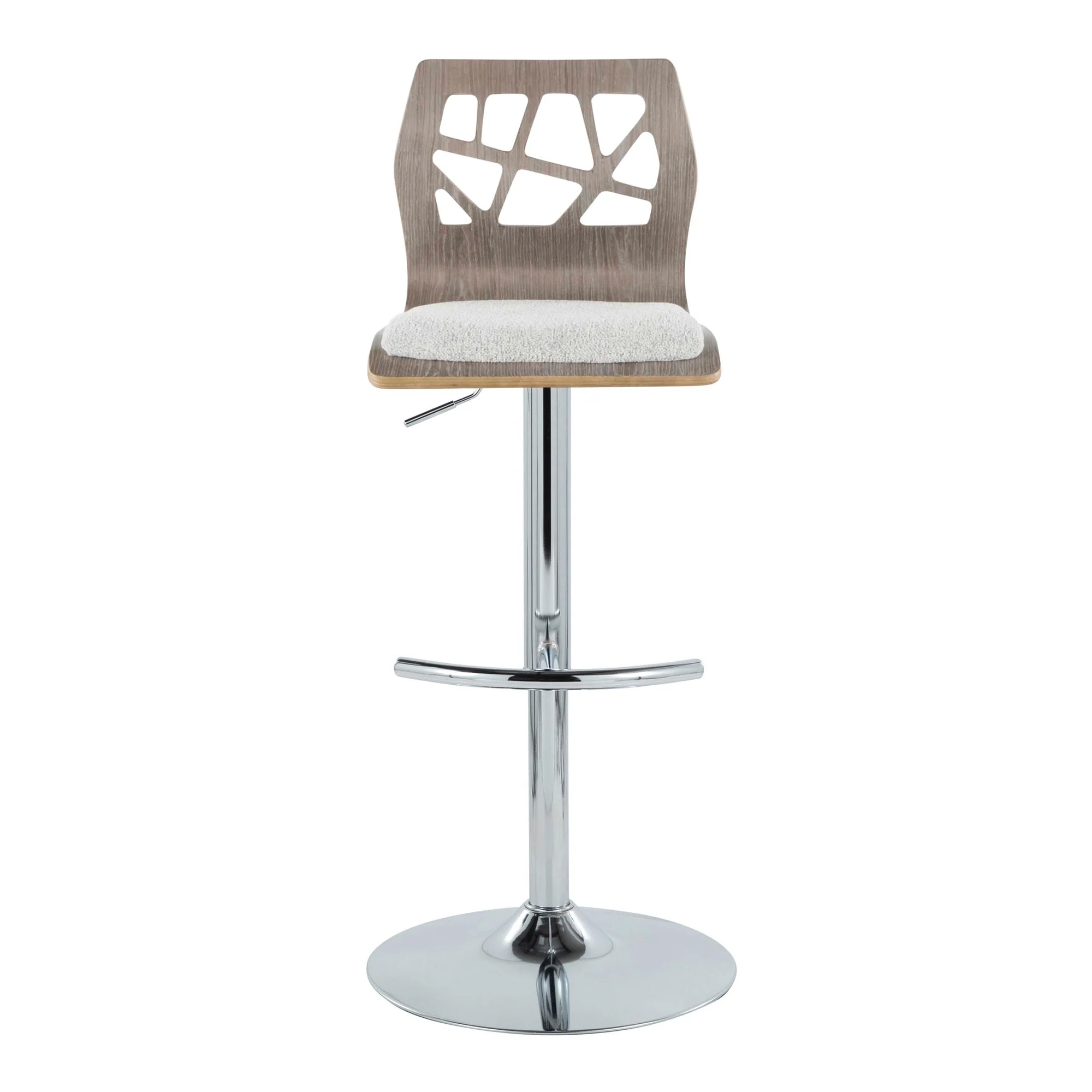 Folia Adjustable Barstool - Set of 2 By LumiSource - BS-FOLIAFB-RT2 CHRLGYLGY2 - Image 9