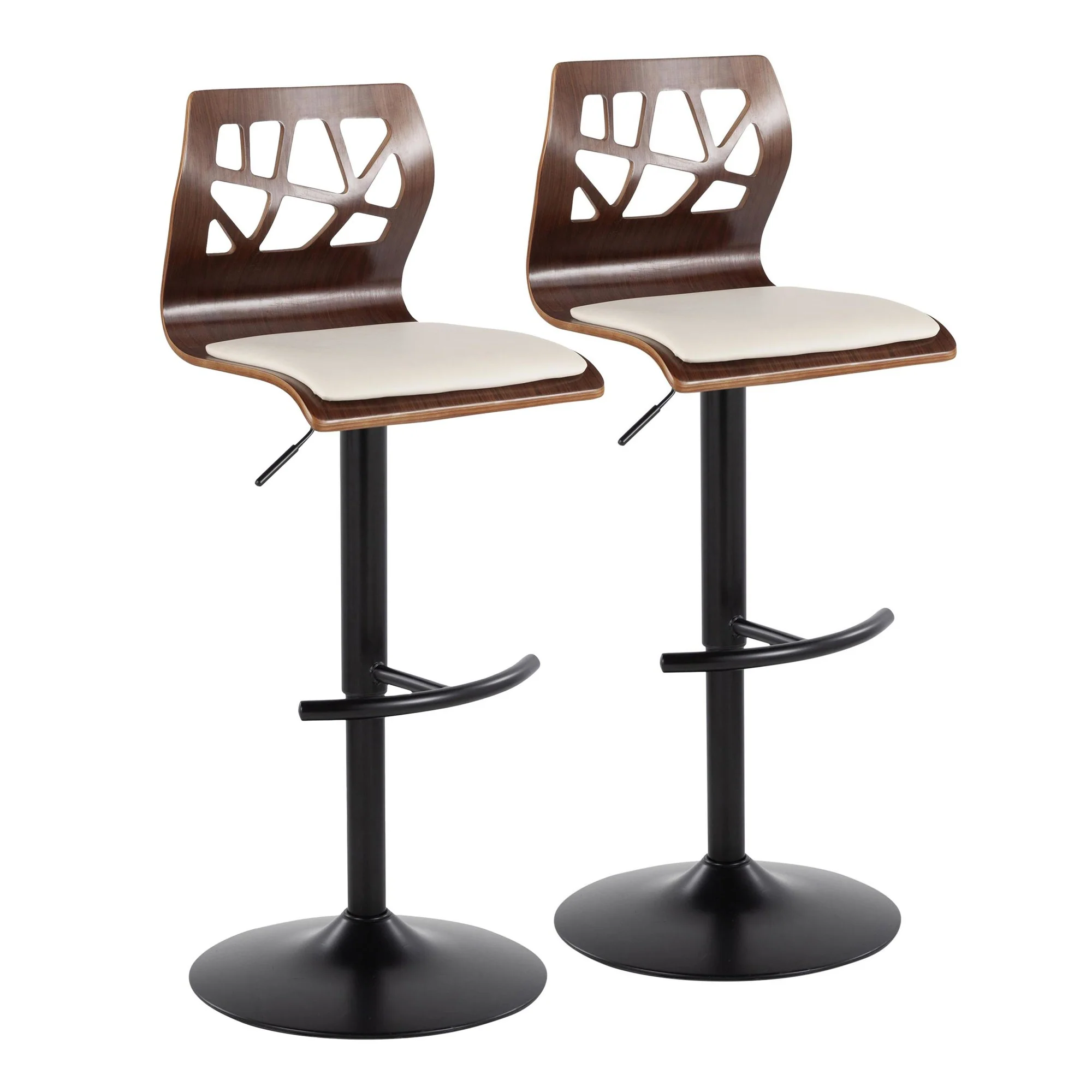Folia Adjustable Barstool - Set of 2 By LumiSource - BS-FOLIAPU-RT2 BKNACR2 - Image 26