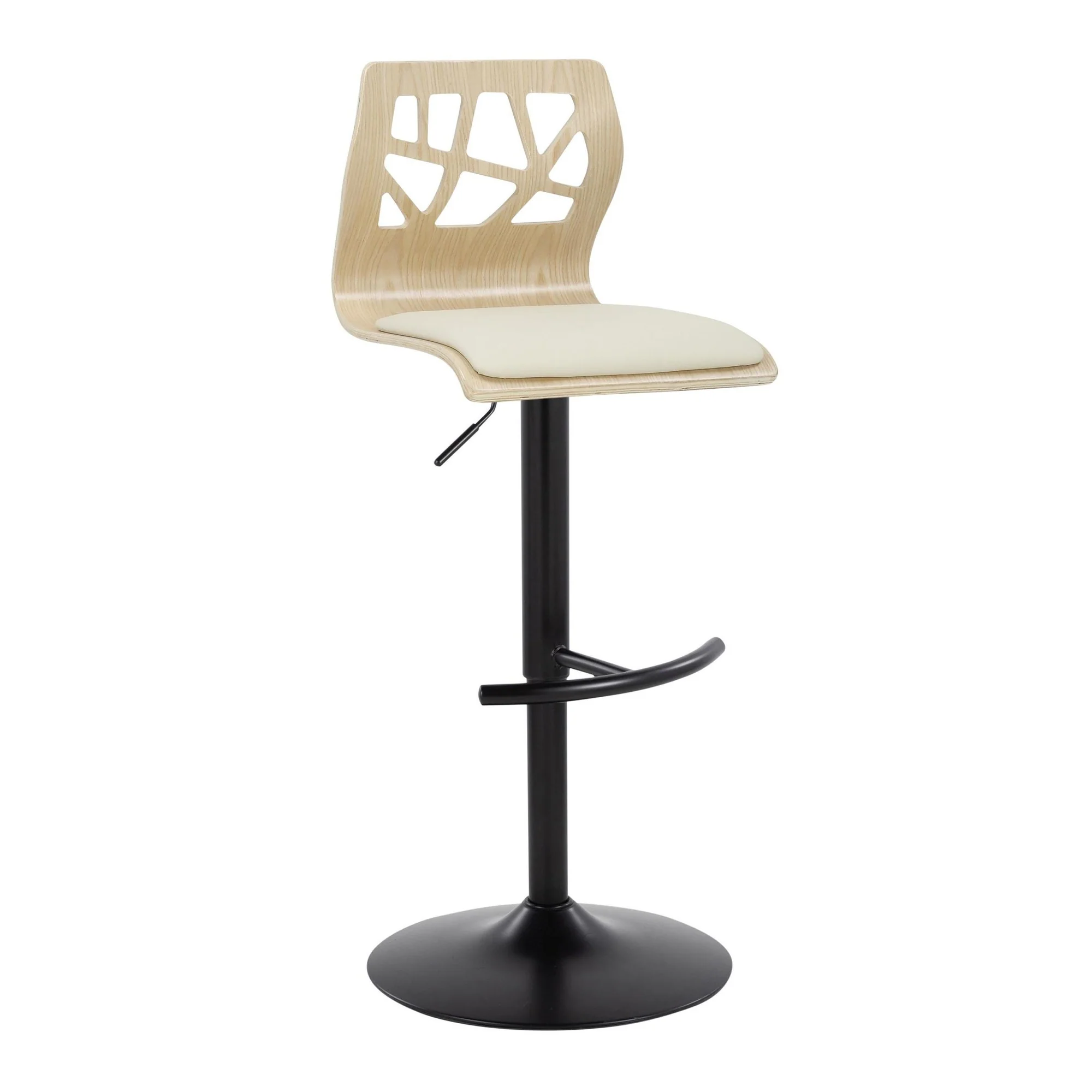 Folia Adjustable Barstool - Set of 2 By LumiSource - BS-FOLIAPU-RT2 BKNACR2 - Image 6