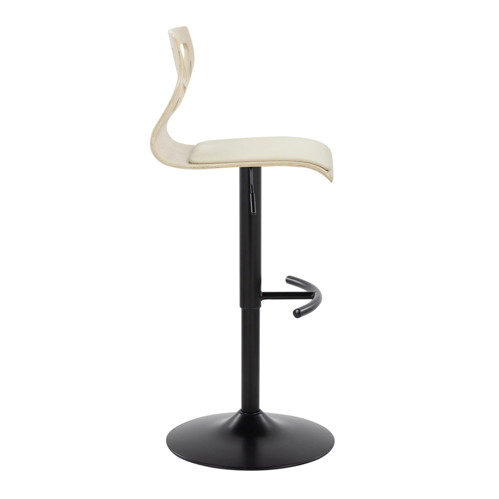 Folia Adjustable Barstool - Set of 2 By LumiSource - BS-FOLIAPU-RT2 BKNACR2 - Image 7