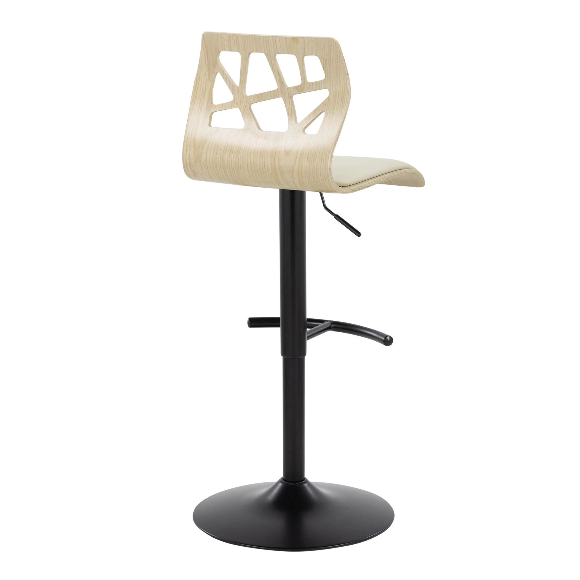 Folia Adjustable Barstool - Set of 2 By LumiSource - BS-FOLIAPU-RT2 BKNACR2 - Image 8