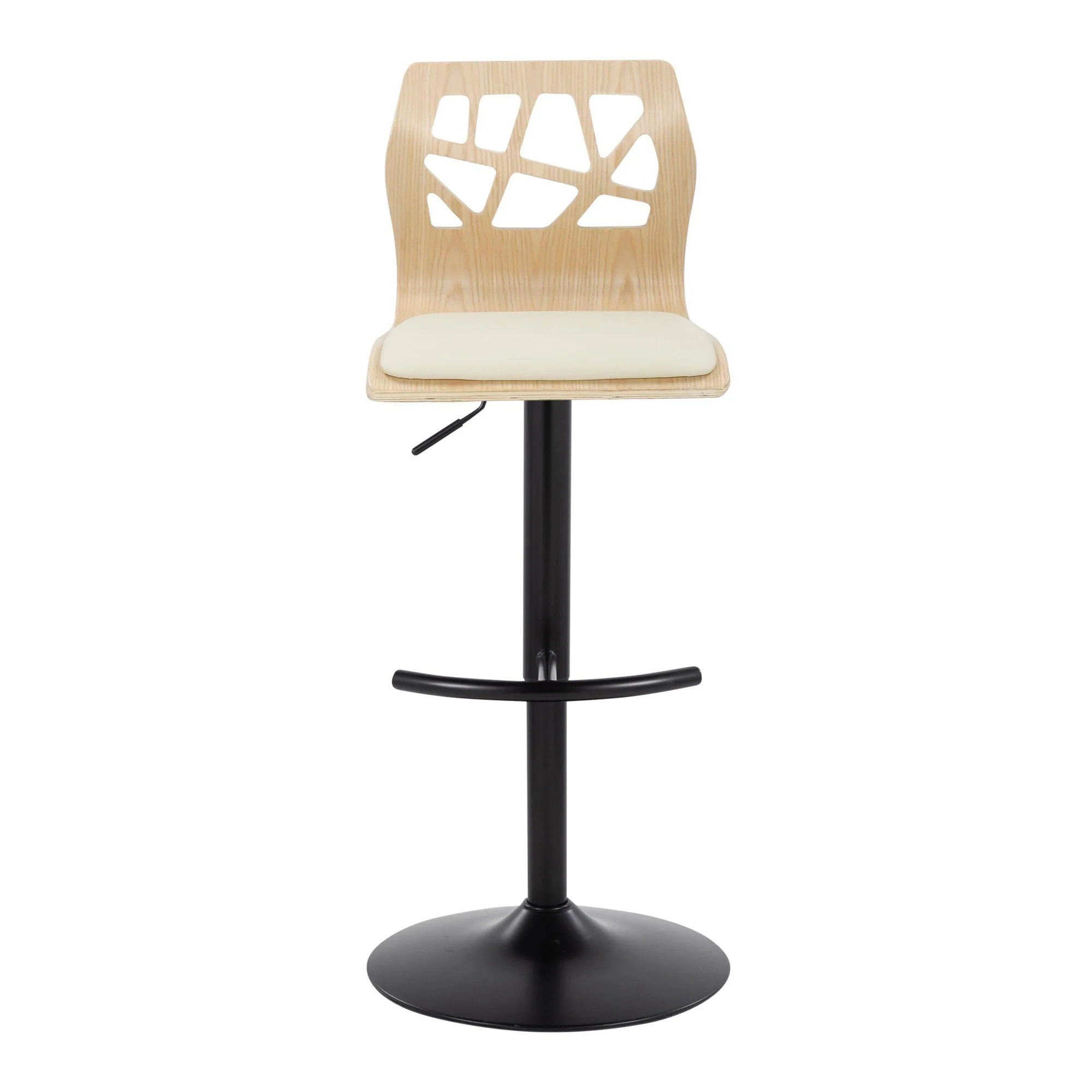 Folia Adjustable Barstool - Set of 2 By LumiSource - BS-FOLIAPU-RT2 BKNACR2 - Image 9