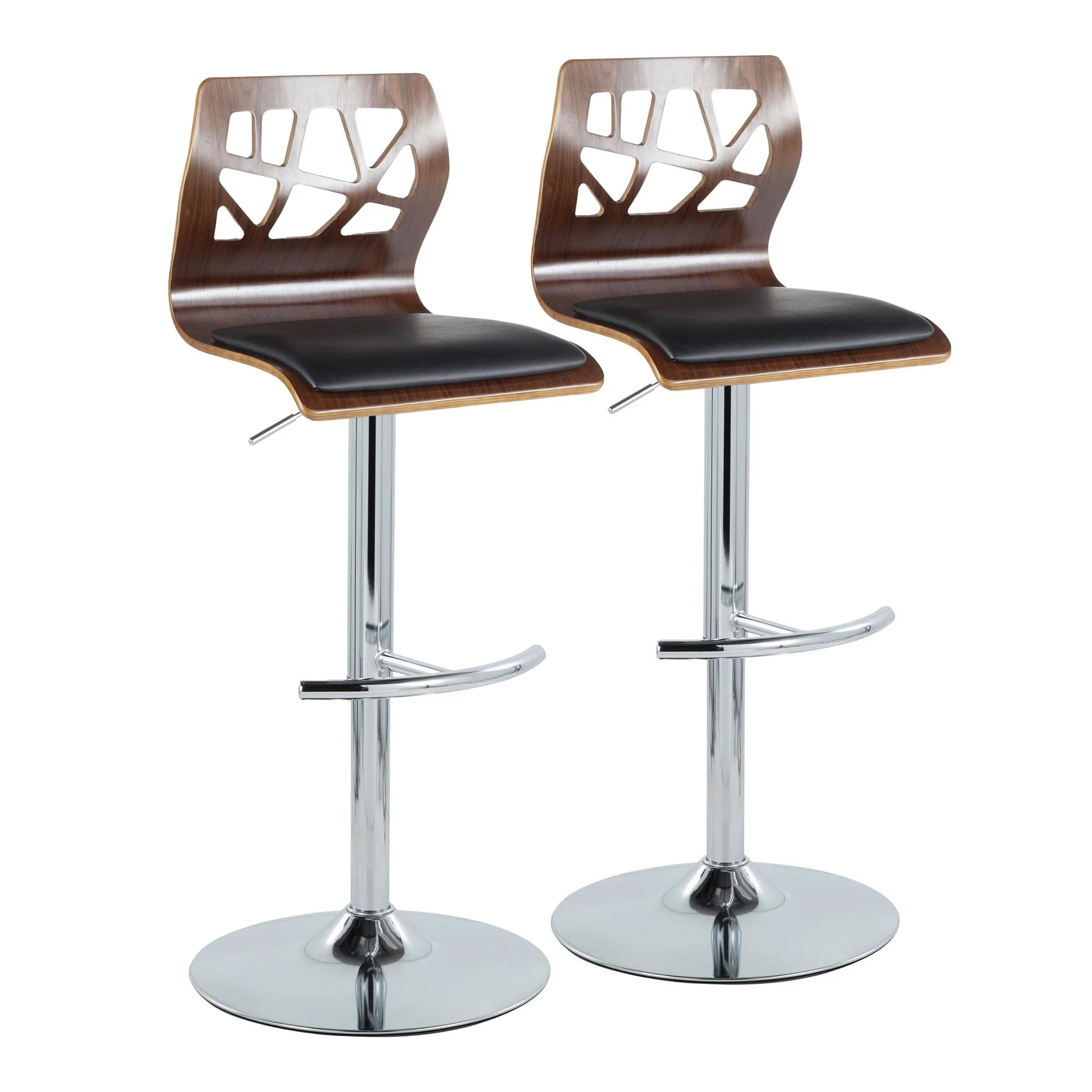 Folia Adjustable Barstool - Set of 2 By LumiSource - BS-FOLIAPU-RT2 CHRNACR2 - Image 16