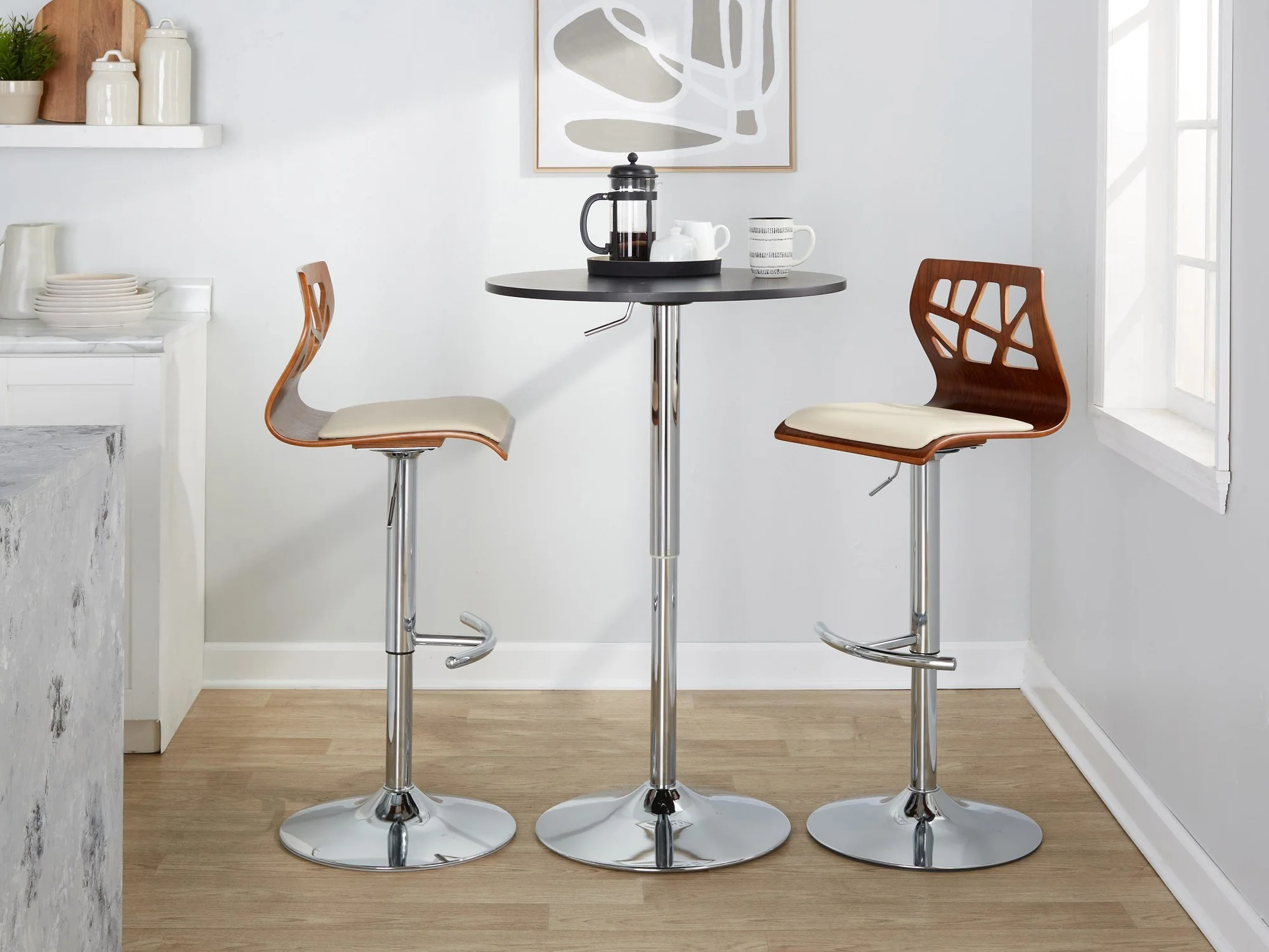 Folia Adjustable Barstool - Set of 2 By LumiSource - BS-FOLIAPU-RT2 CHRNACR2 - Image 22