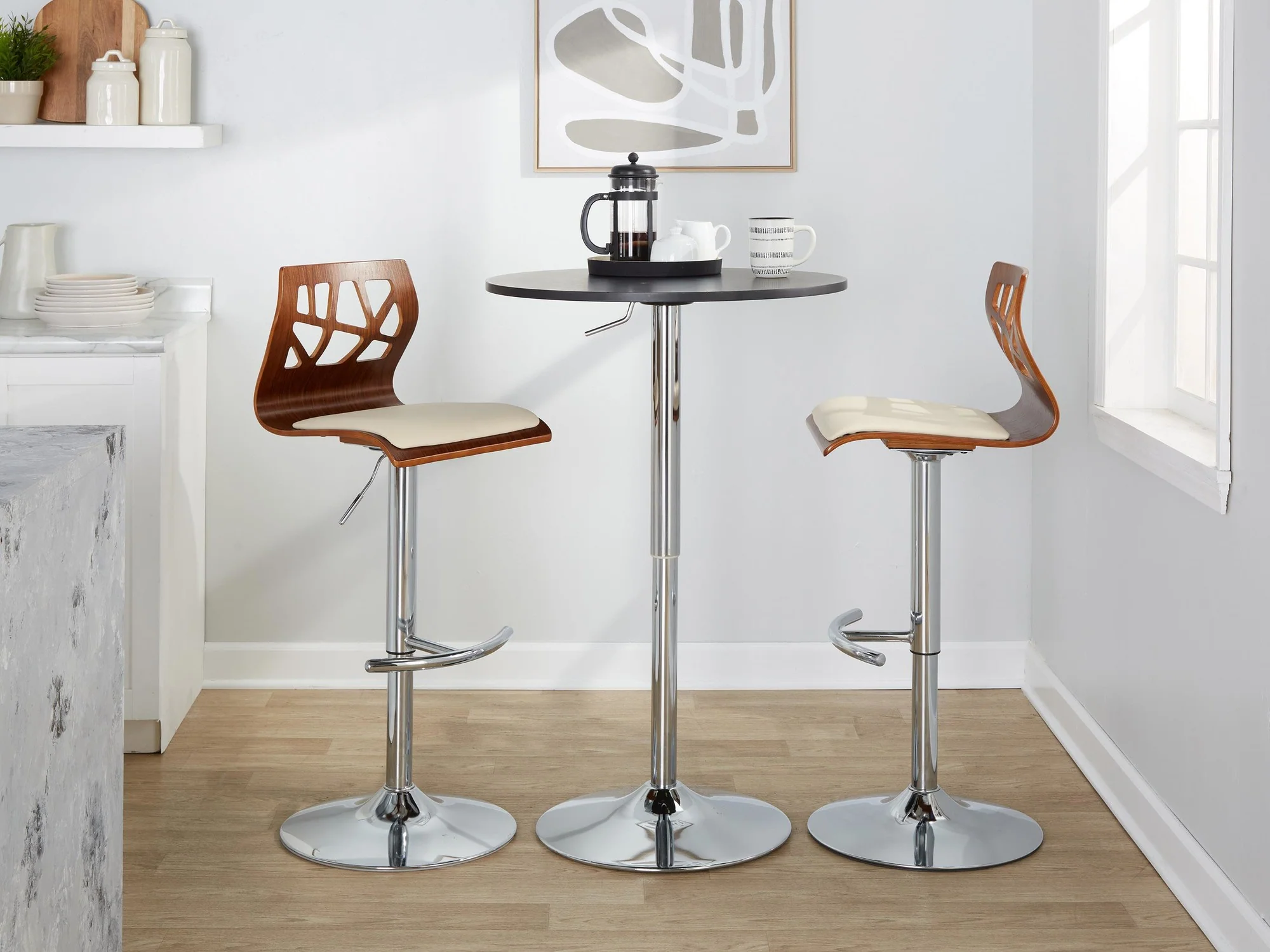 Folia Adjustable Barstool - Set of 2 By LumiSource - BS-FOLIAPU-RT2 CHRNACR2 - Image 25