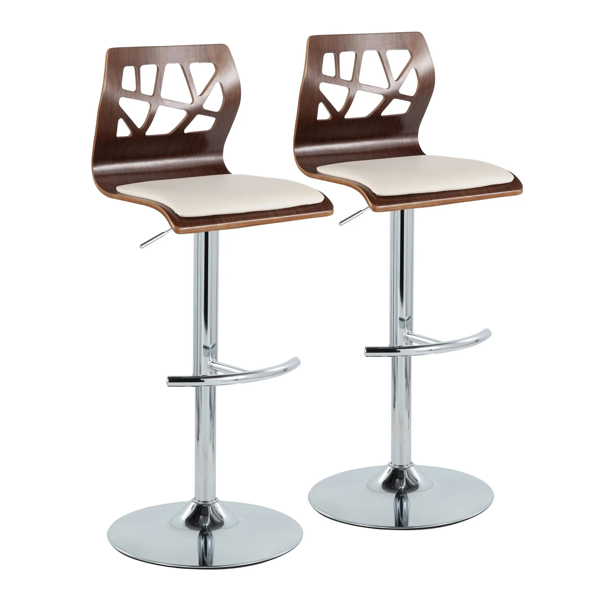 Folia Adjustable Barstool - Set of 2 By LumiSource - BS-FOLIAPU-RT2 CHRNACR2 - Image 26