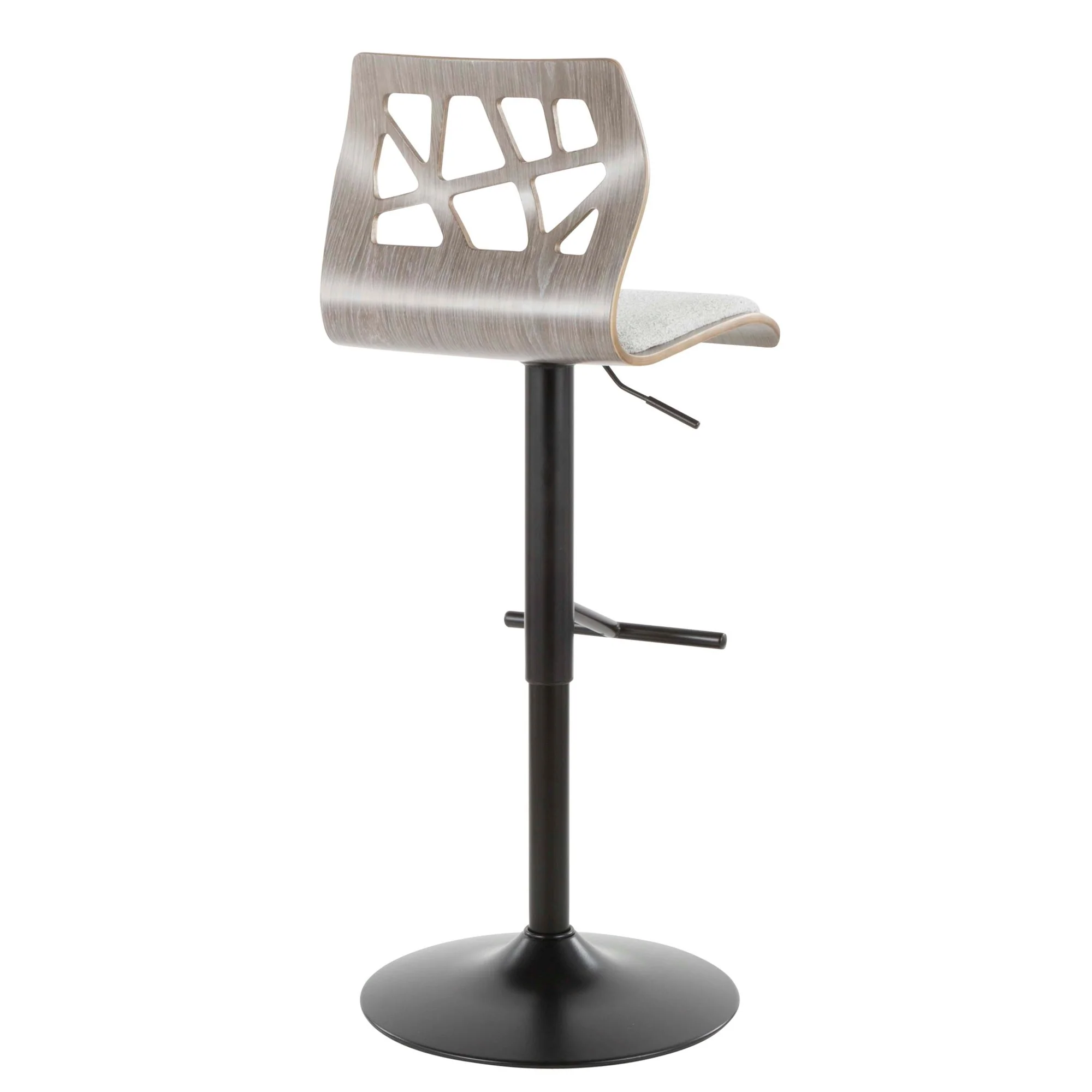 Folia Adjustable Barstool - Set of 2 Gray By LumiSource - Image 10