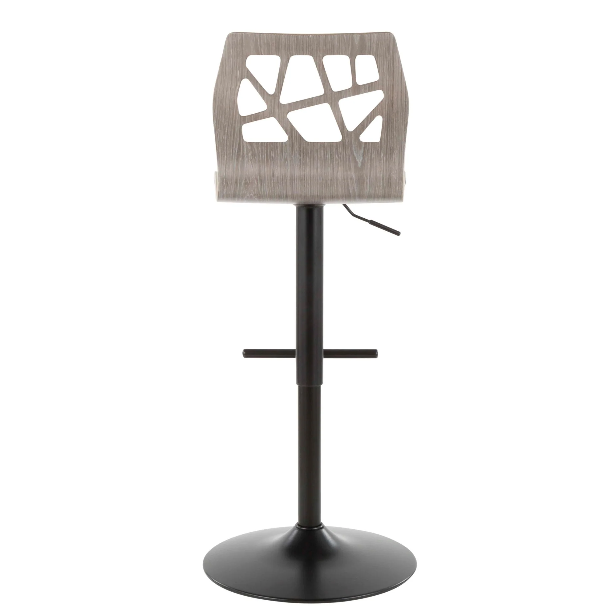Folia Adjustable Barstool - Set of 2 Gray By LumiSource - Image 3