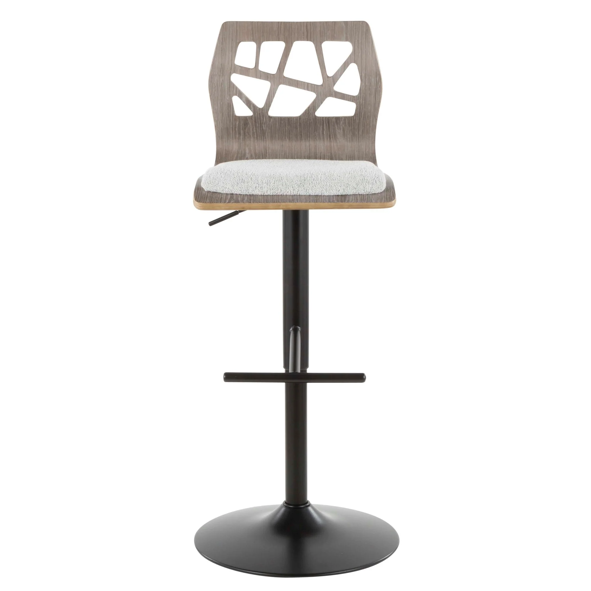 Folia Adjustable Barstool - Set of 2 Gray By LumiSource - Image 4