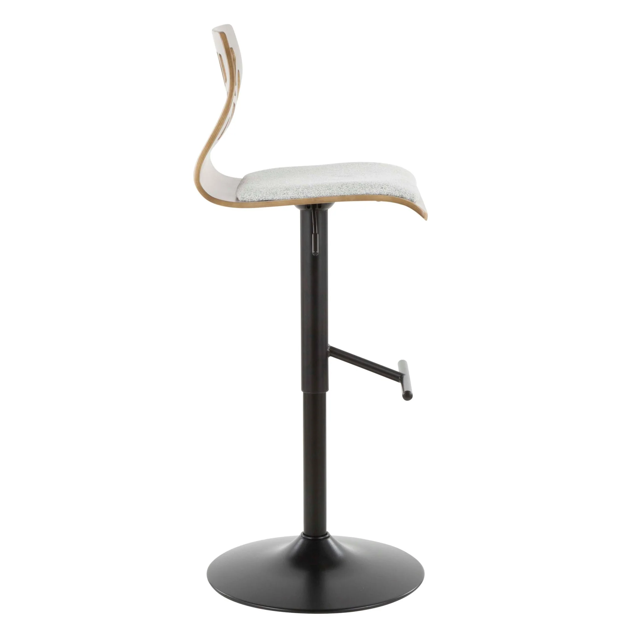 Folia Adjustable Barstool - Set of 2 Gray By LumiSource - Image 9