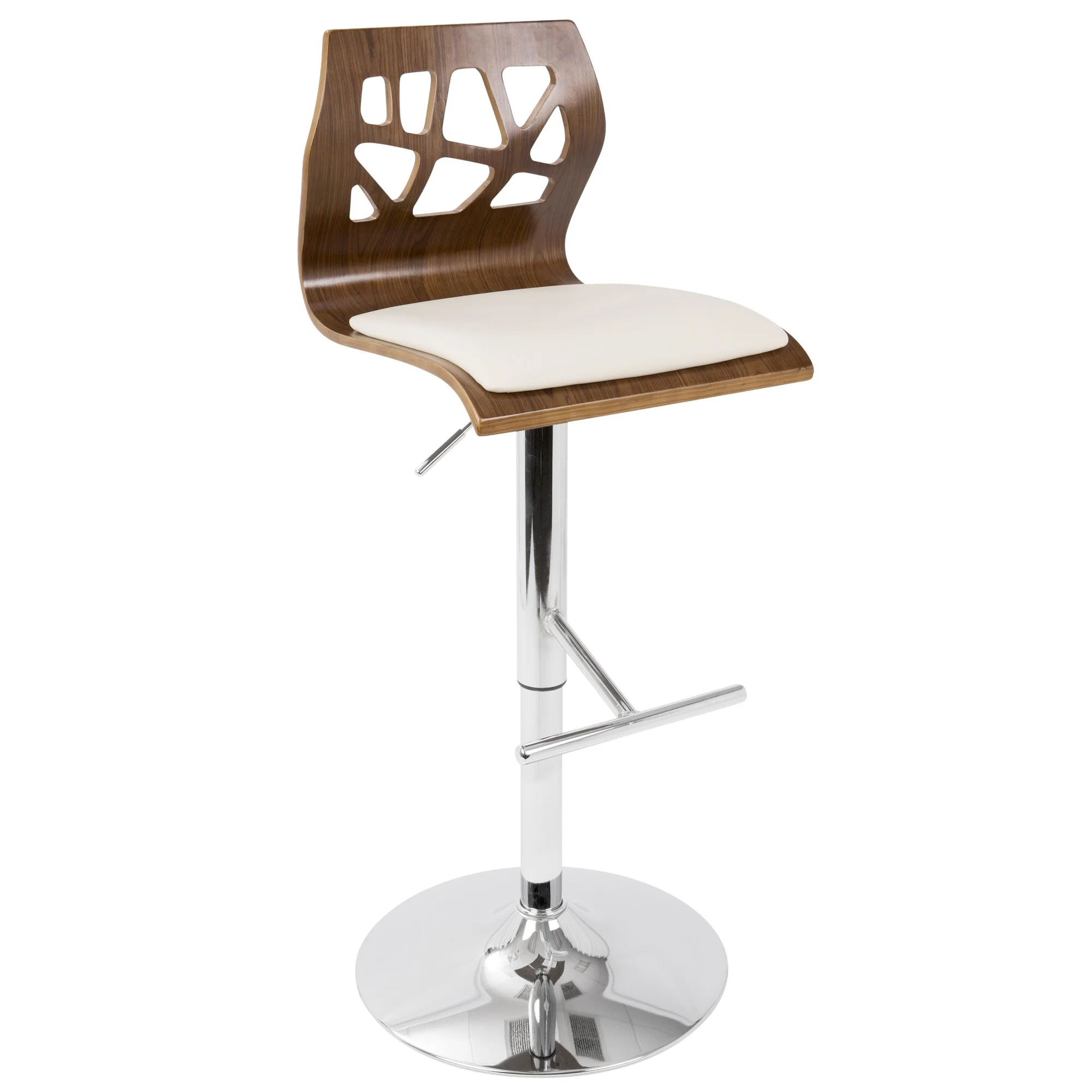 Folia Adjustable Barstool - Set of 2 Cream By LumiSource - Image 7