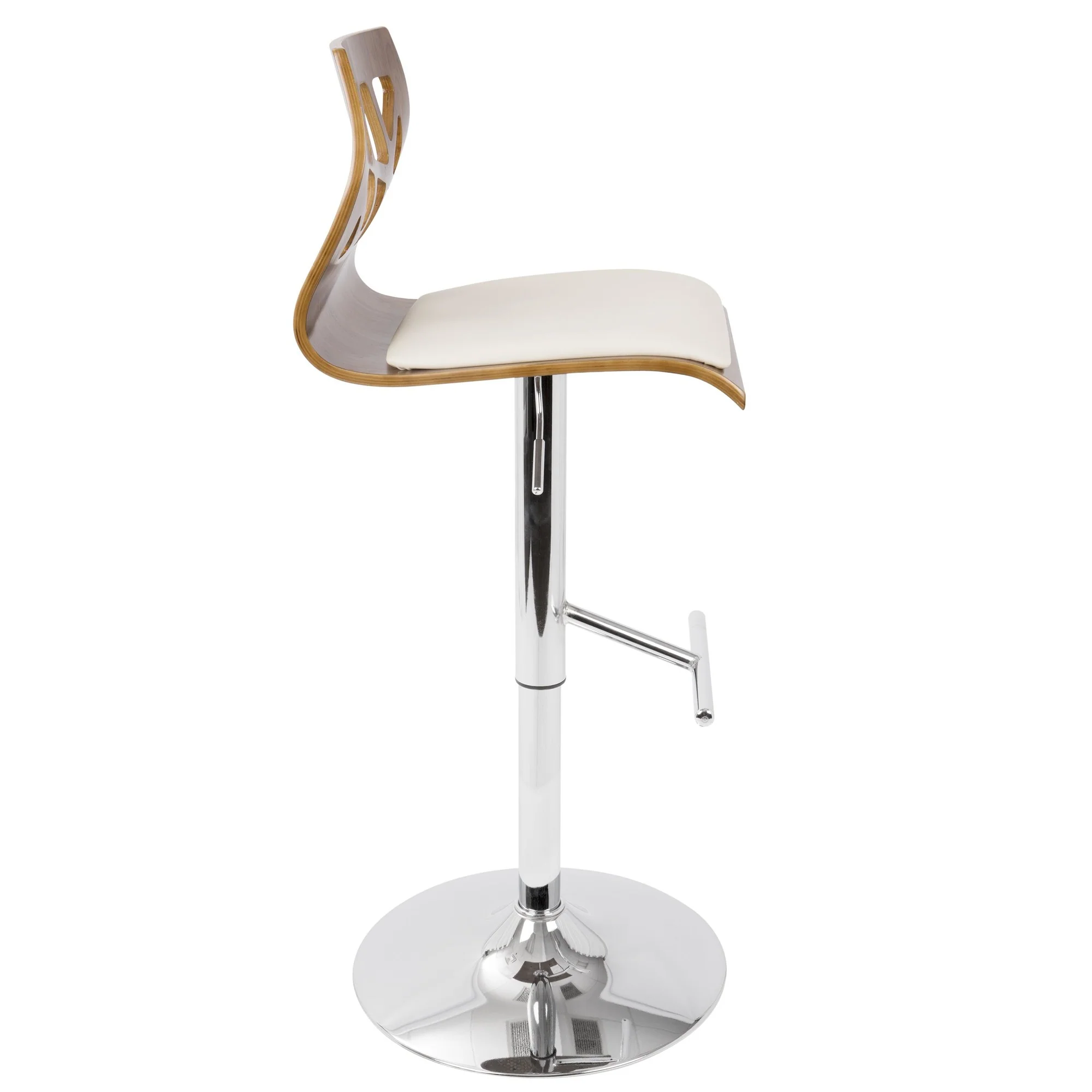 Folia Adjustable Barstool - Set of 2 Cream By LumiSource - Image 8