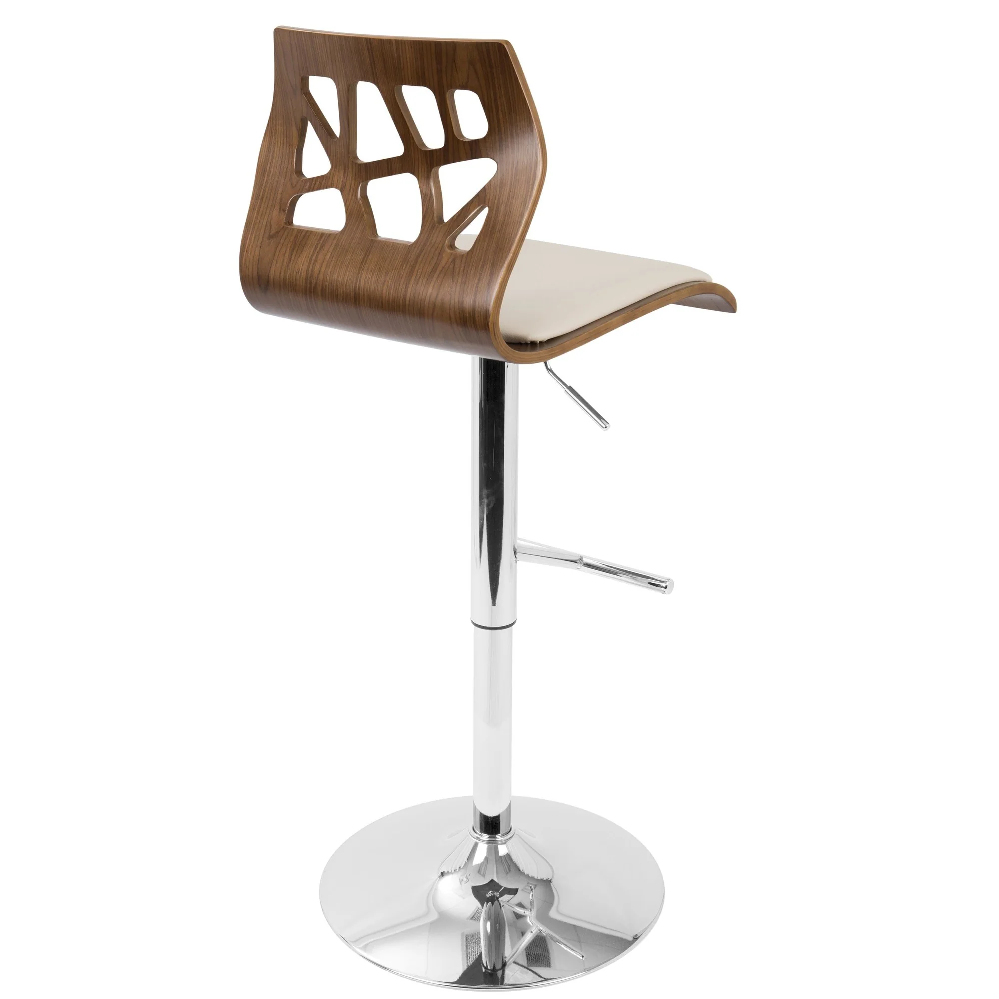 Folia Adjustable Barstool - Set of 2 Cream By LumiSource - Image 9