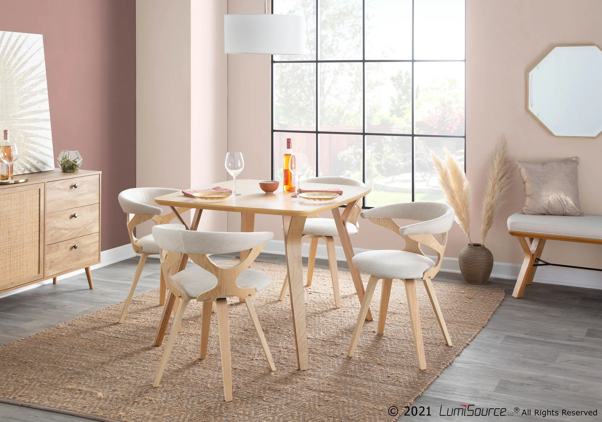 Folia Bench Gray By LumiSource - BC-FOLIA NACHAR - Image 9