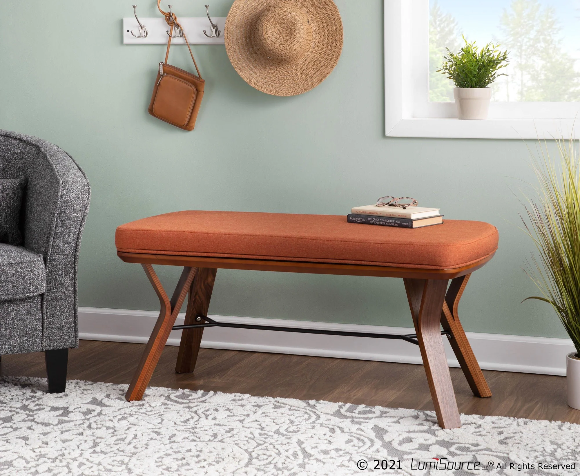 Folia Bench Gray By LumiSource - BC-FOLIA WLCHAR - Image 19