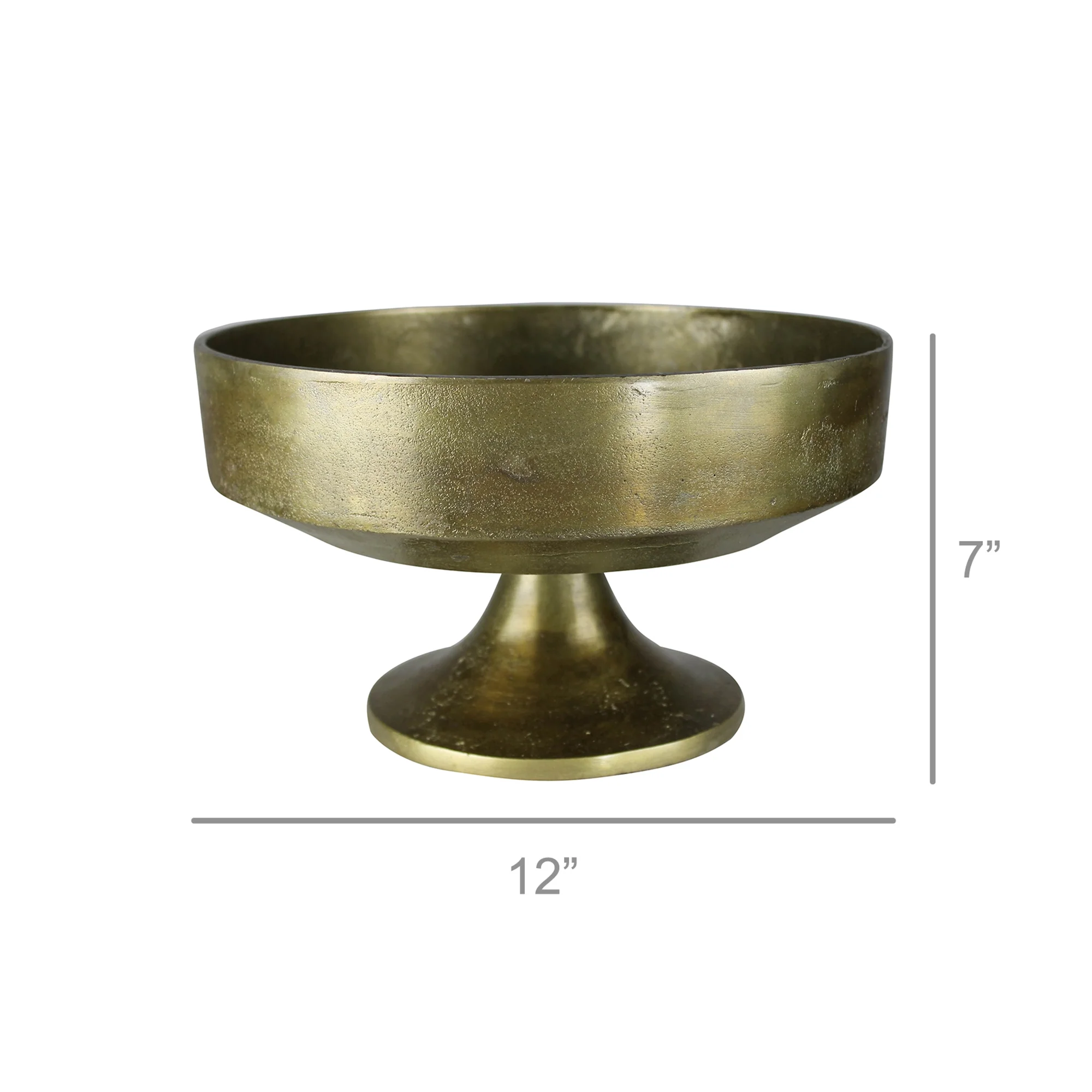 Folsom Pedestal Bowl, Brass By HomArt - Image 2