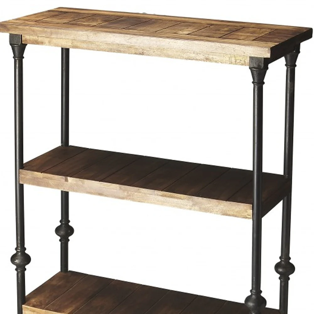 Fontainebleau Industrial Chic Bookcase By Homeroots - Image 5