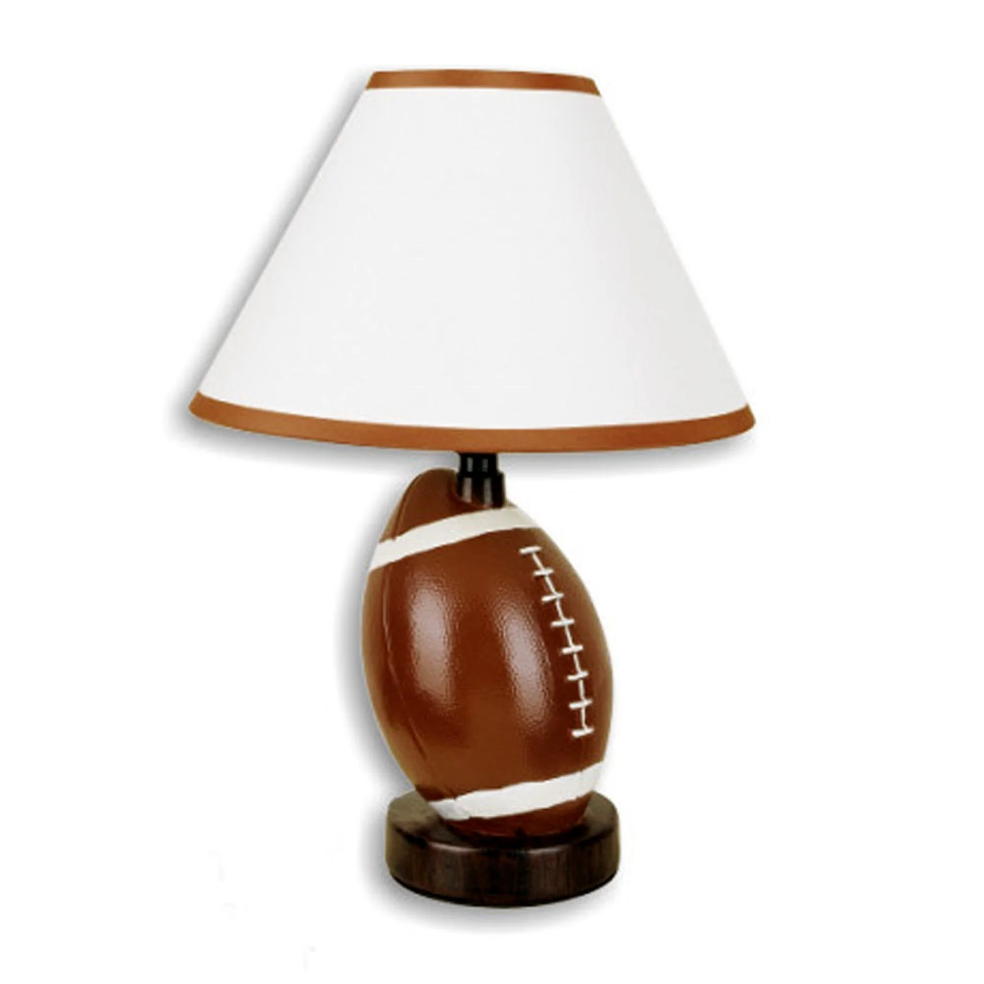Football Shaped Table Lamp with White Shade By Homeroots - Image 2