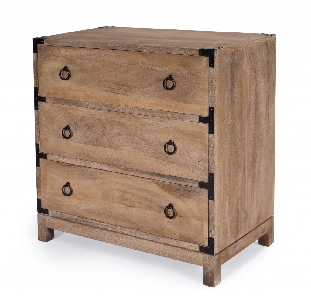 Forster Glossy White Campaign Chest By Homeroots - Image 11