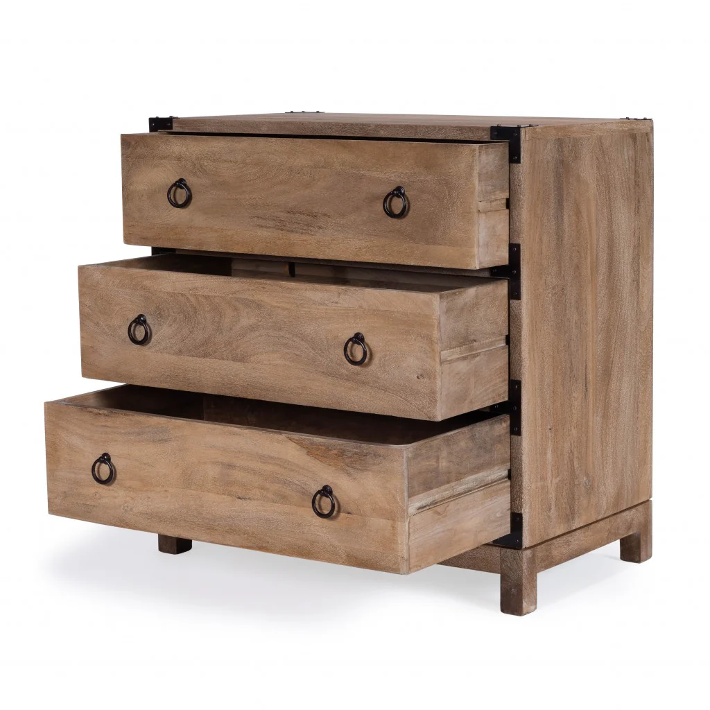 Forster Glossy White Campaign Chest By Homeroots - Image 12